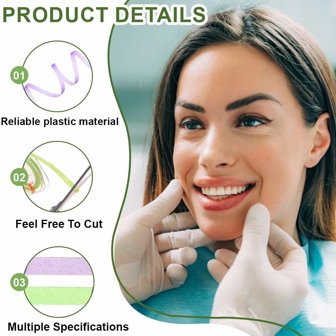 Caja De Tiras De Pulido Dental 6 Metros Pulidor De Dientes De Doble Cara Papel De Lija Dental 30μ