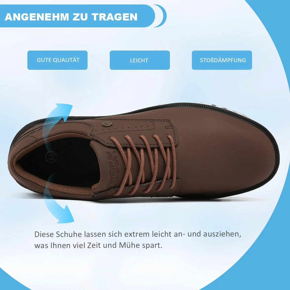 ULTIANT Zapatos de Golf para Hombre:Impermeables,Duraderos, con Cordones y Transpirables; Zapatillas de Entrenamiento para Golf