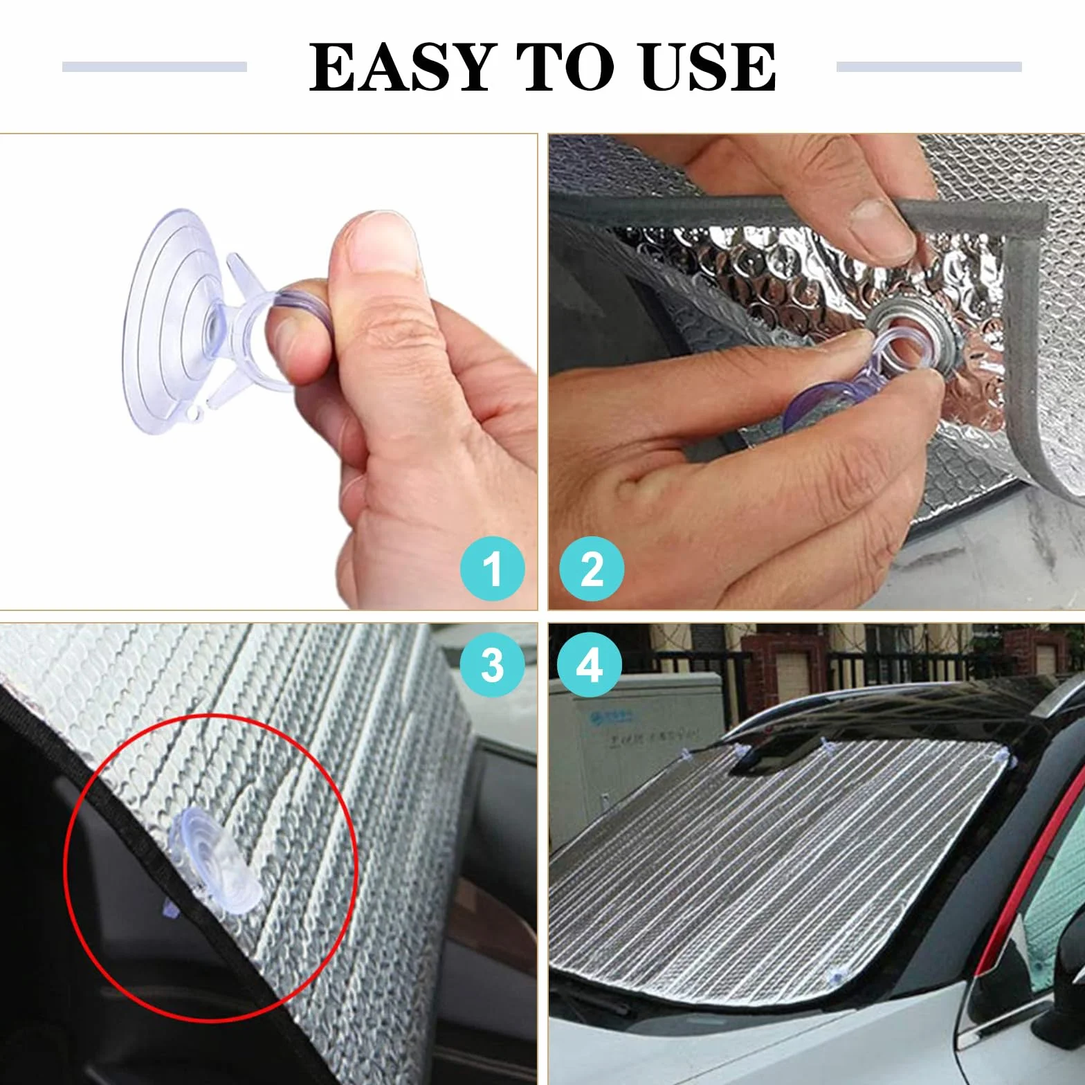 Ventosas Transparentes de Plástico PVC 45mm Extra Fuertes 50 Piezas para Cocina Baño Acuario