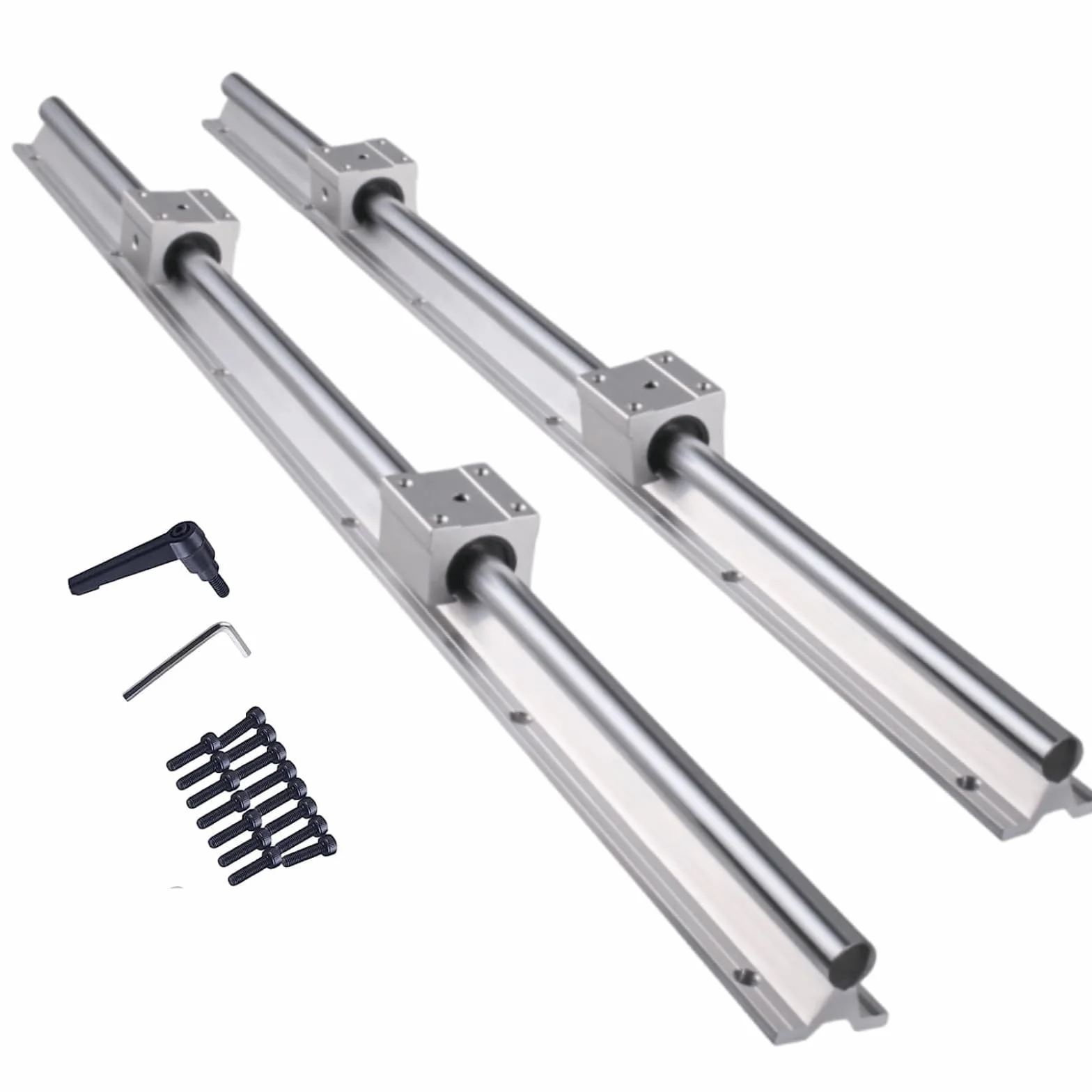 Riel lineal SBR12 400 mm guía lineal con 4 bloques SBR12UU inoxidable para impresora 3D