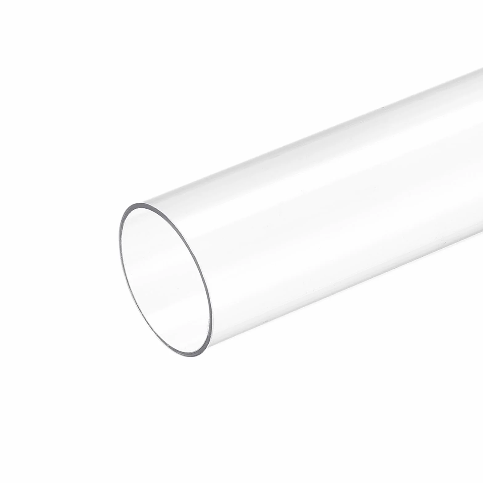Tubo de Plástico Policarbonato Rígido Transparente 1,2" ID 1,3" OD 17" Alto Impacto para Iluminación