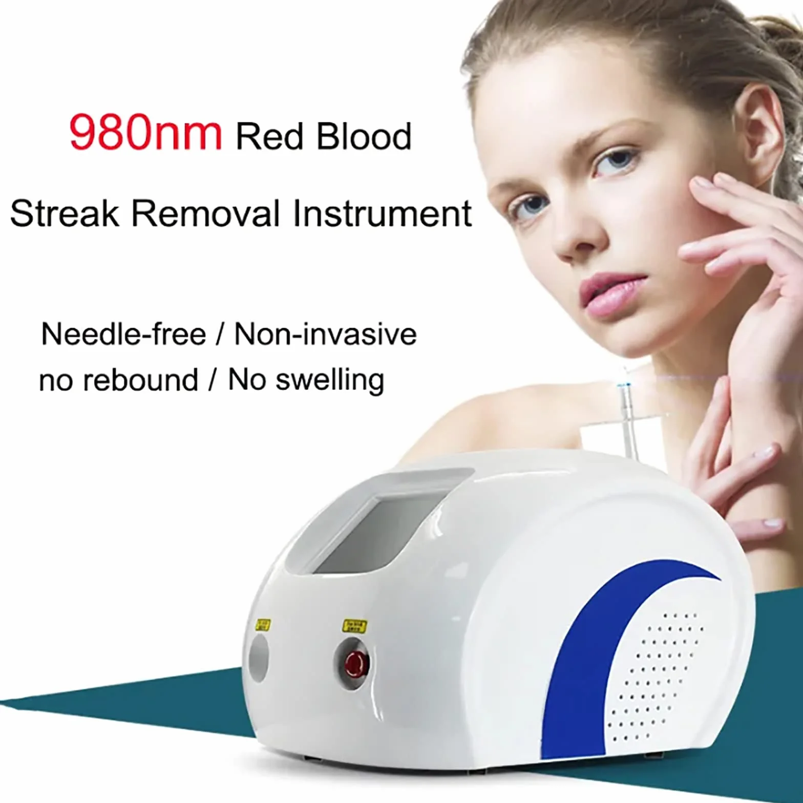 MObyat Eliminador de Raya Roja Sangre 980nm Alta Frecuencia con Pantalla Táctil para Arañas Vasculares