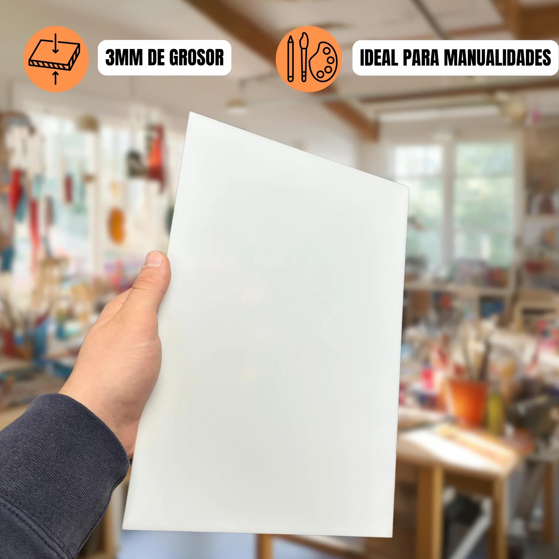 GOYAPRINT Metacrilato Blanco Opal 3 mm Placas Acrílicas Translúcidas Pack 2 Unidades A5 210×148 mm