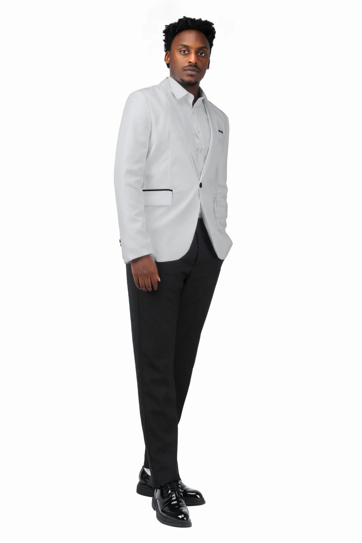 YOUTHUP Blazer deportivo casual para hombre, ligero, ajuste regular, 1 botón, chaqueta de traje de negocios
