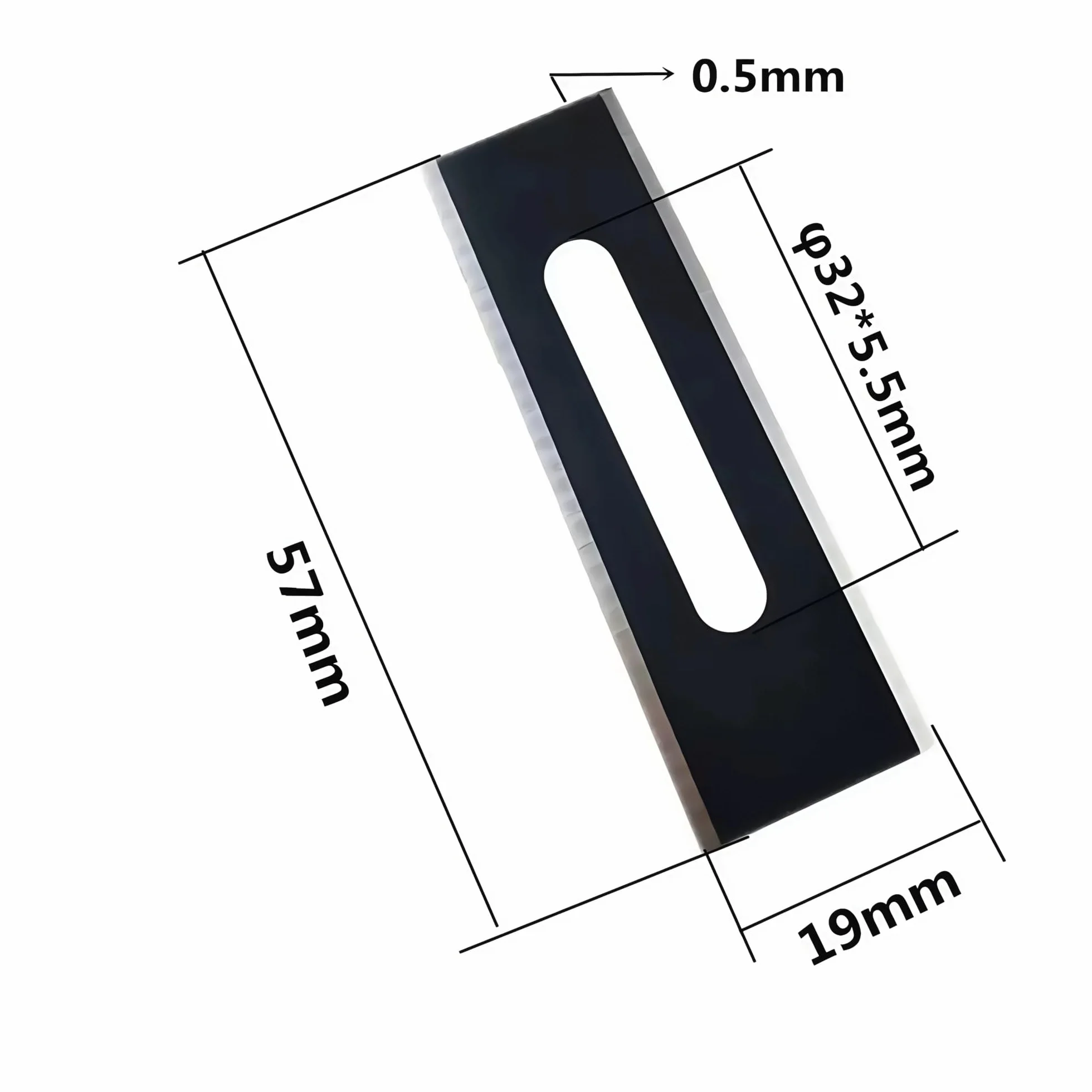SK2 57x19x0,4mm hoja de tres agujeros de doble filo para soporte de cinta de aluminio y cobre
