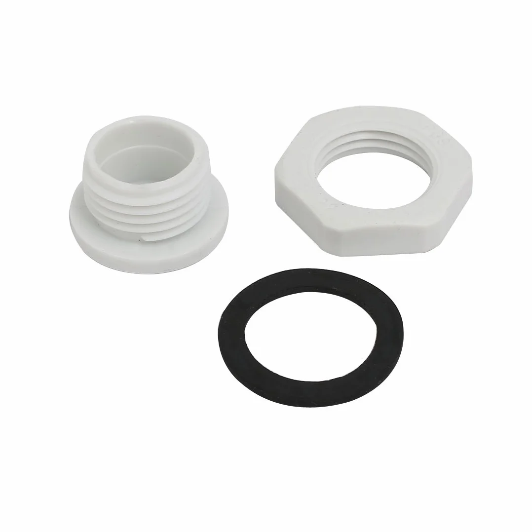 Sourcing Map Tapa de prensaestopas PG9 rosca macho nailon gris 10 piezas
