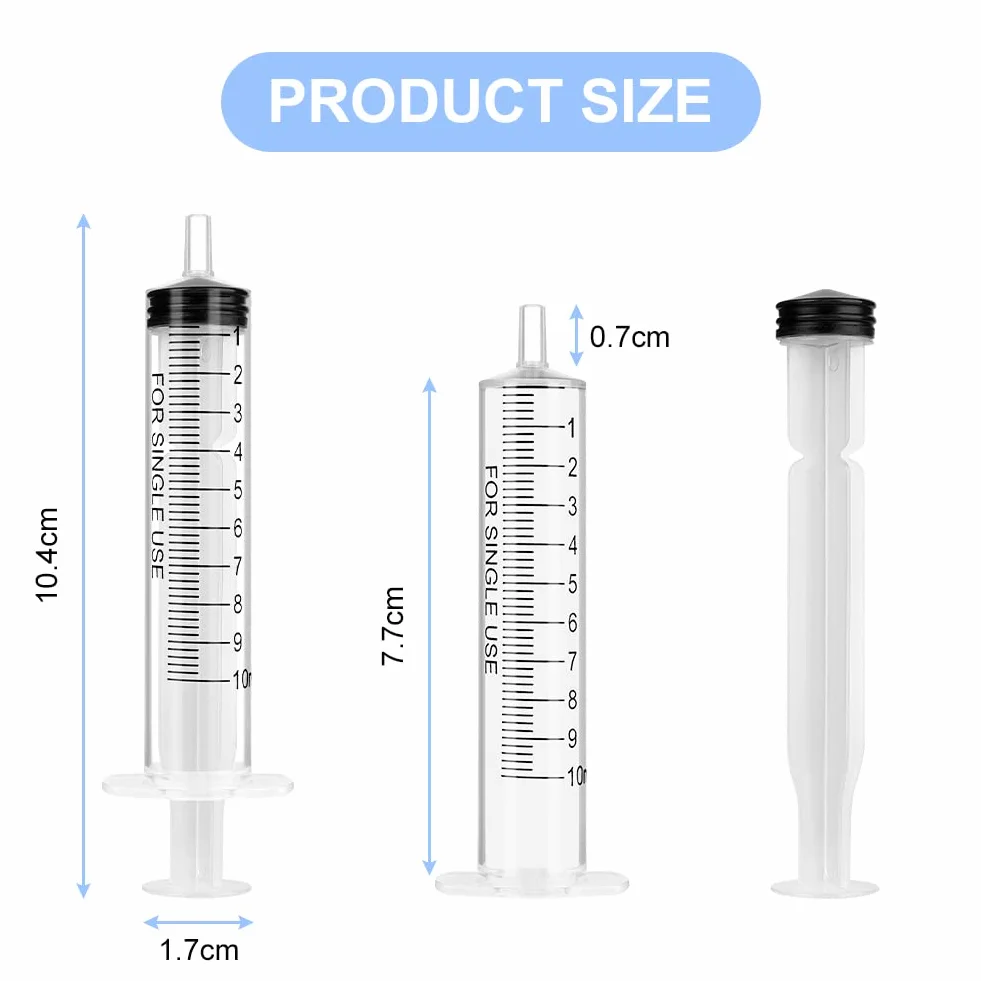 OFFCUP Jeringas 8pcs 10ml Jeringa de Plástico Reutilizable para Jardín Laboratorio Medición Riego