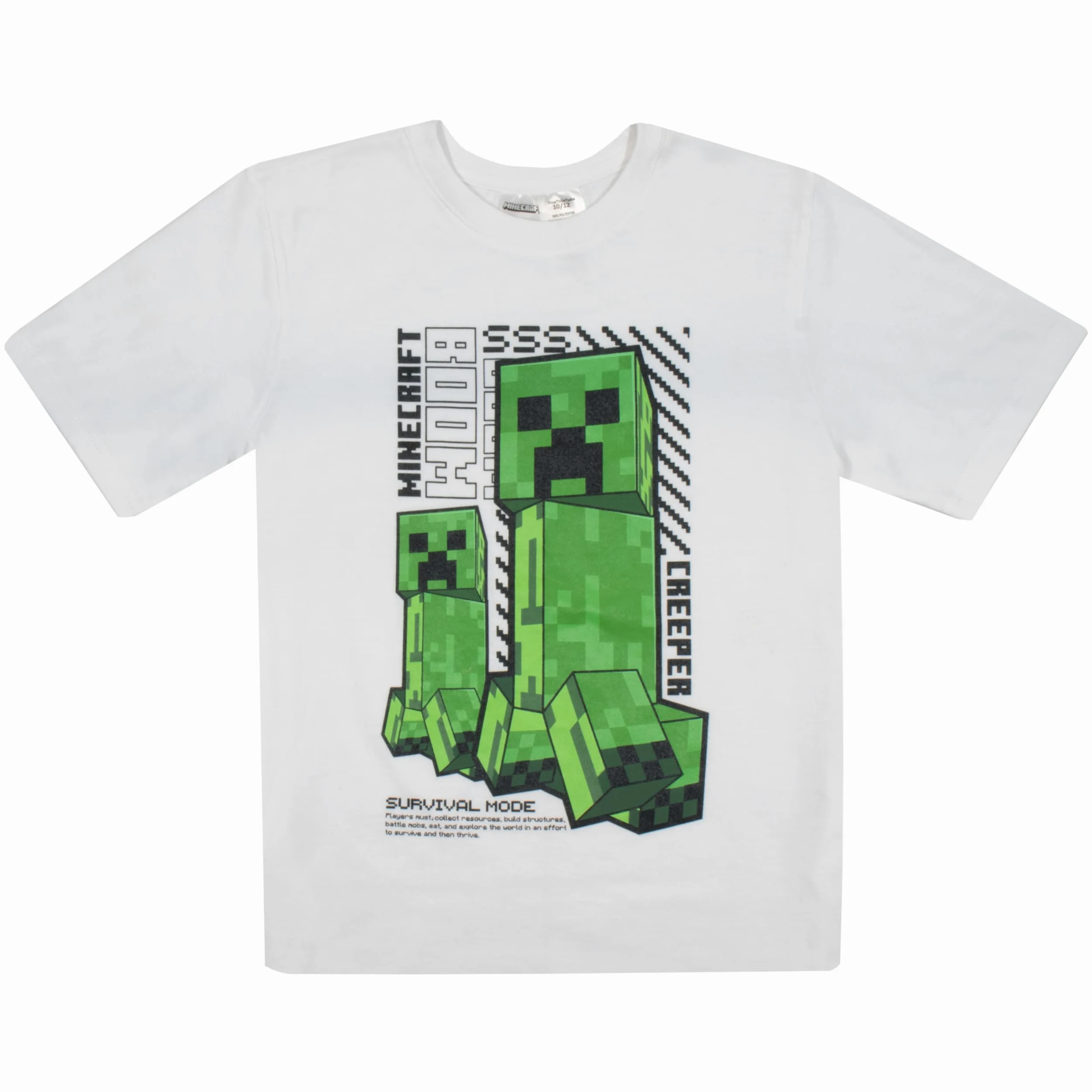 Minecraft Creeper - Conjunto de pantalones de 3 piezas para niños, conjunto de chándal con cremallera, camiseta de manga corta y pantalones deportivos activos