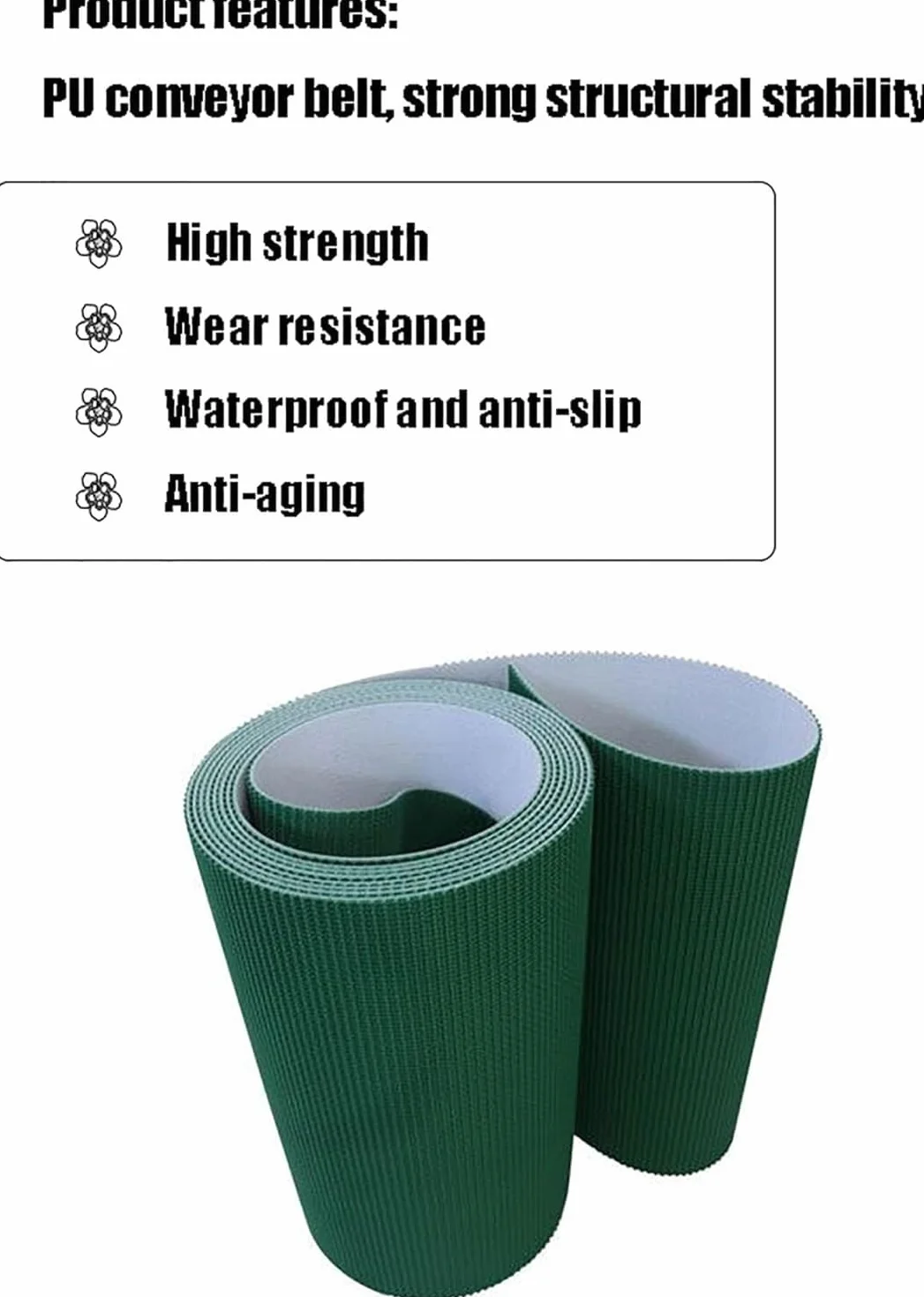 Cinta transportadora PVC 4mm 110x23cm industrial ligera