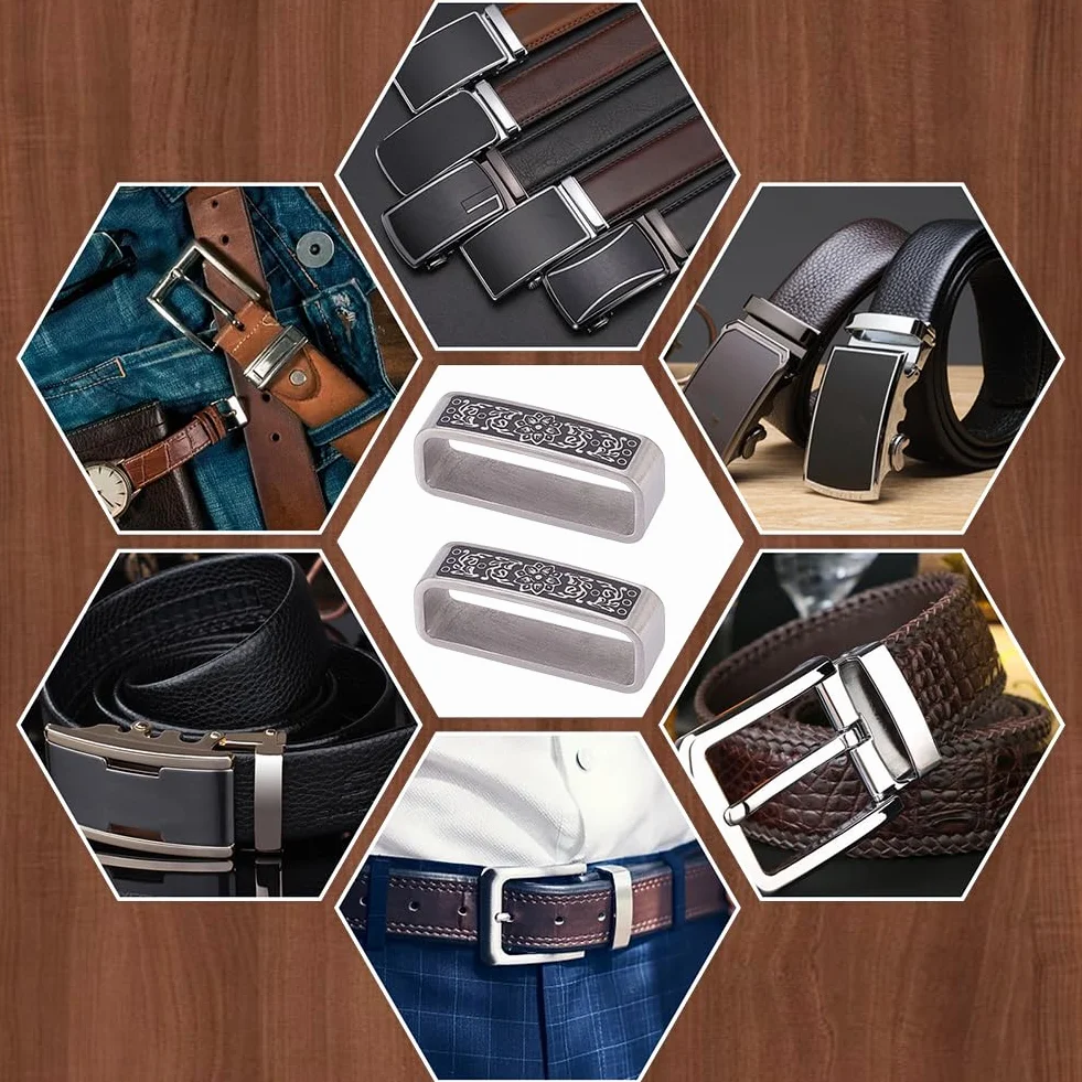 OLYCRAFT Soporte para trabillas para cinturón de metal, hebilla de repuesto para hombre