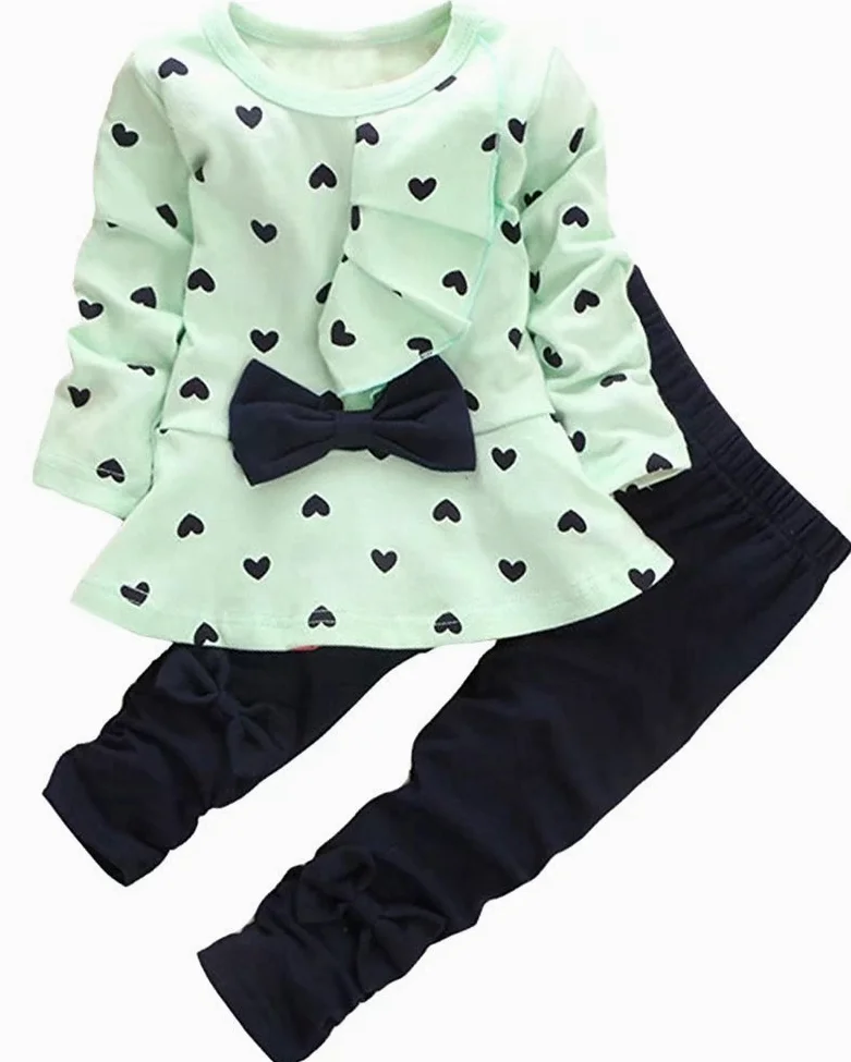 Conjunto de ropa corta para bebé niña, 2 piezas con camiseta y pantalones cortos