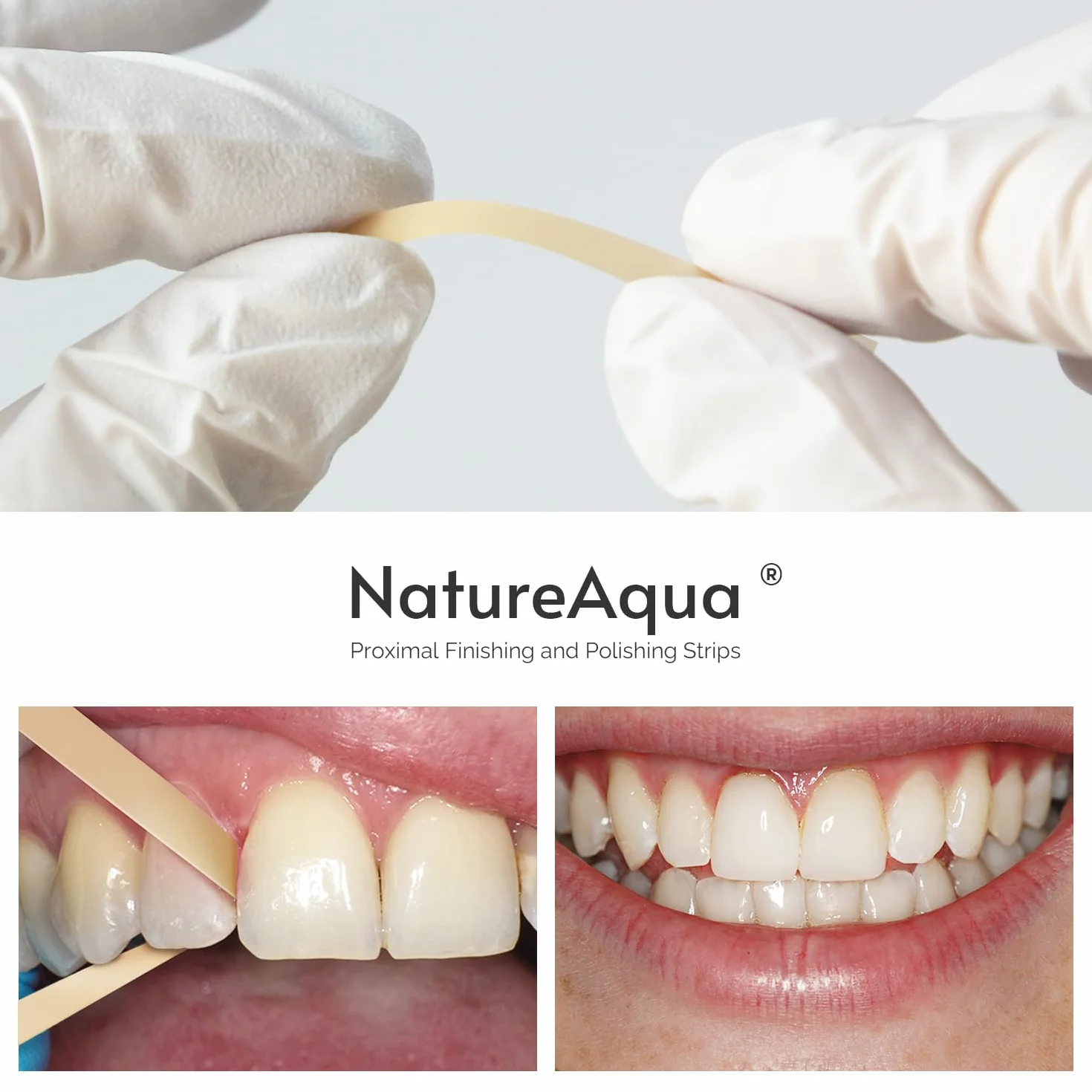Tiras abrasivas dentales 6m x 4mm ultrafino Resina NatureAqua pulido interdental