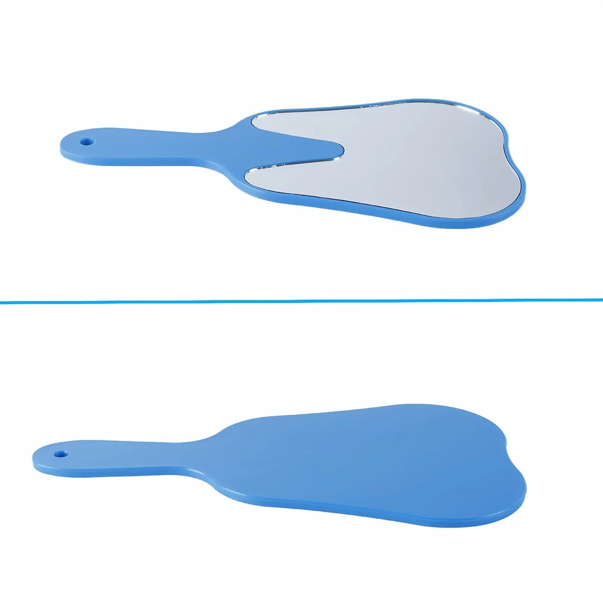 WANGCL Espejo dental portátil con mango de plástico para dentistas, clínicas dentales (azul)