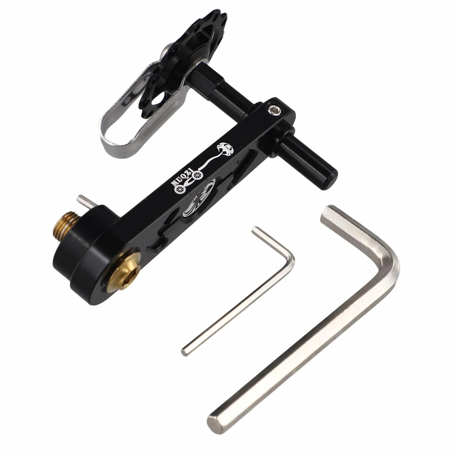 Tensor de cadena de bicicleta MTB Oniissy, adaptador de guía de cadena de una sola velocidad, tensor de rodillo mejorado (negro)
