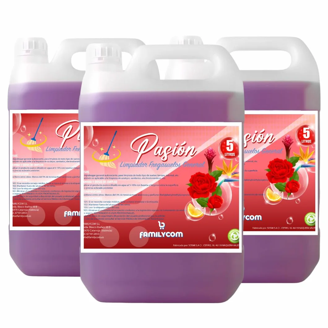 Fregasuelos Concentrado 5 Litros pH Neutro Aroma Flor de Lotto Brillo e Higiene