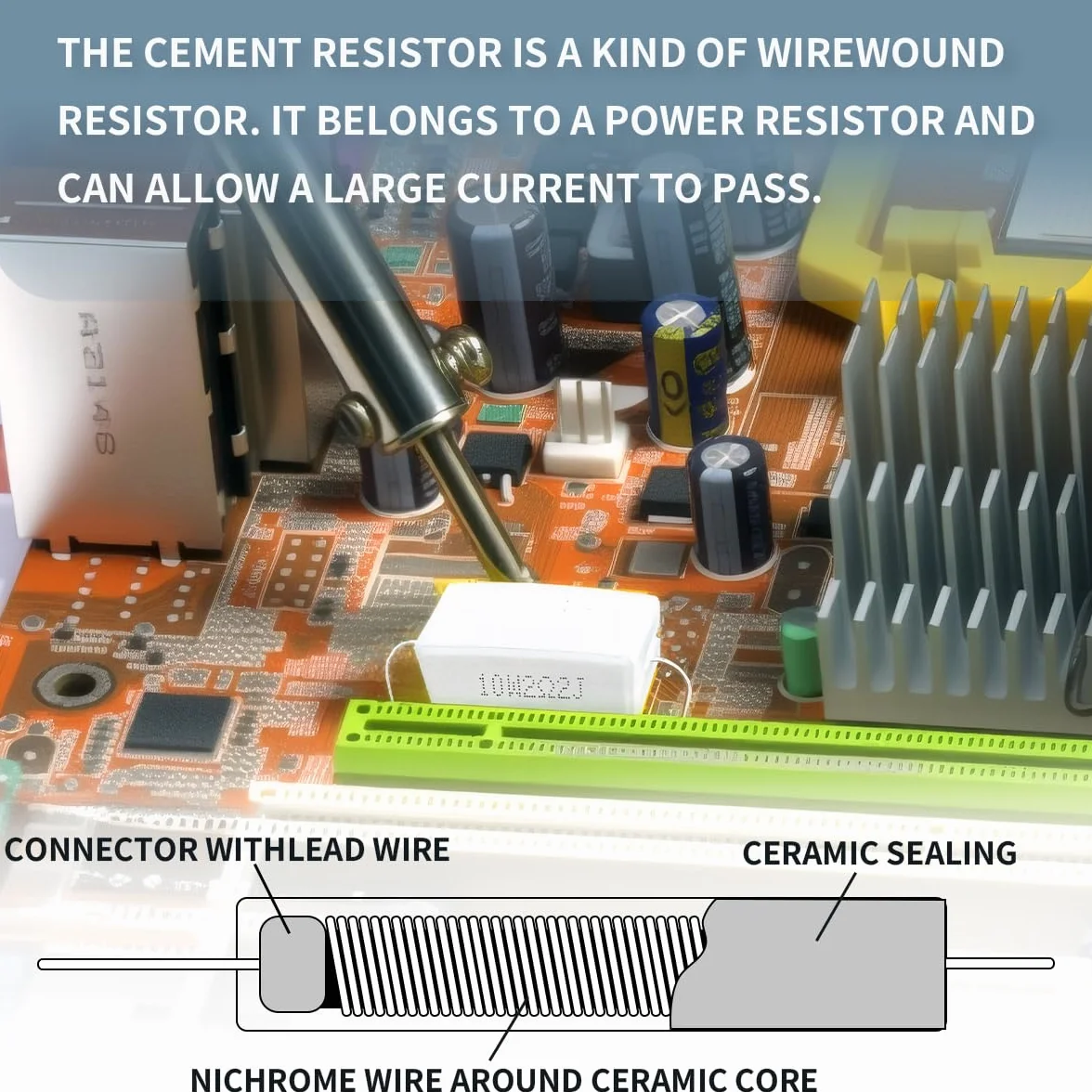 10 Pcs 10W 5% Tolerancia 2.2 Ohm Resistencia de Cemento Cerámico para Proyectos de Bricolaje
