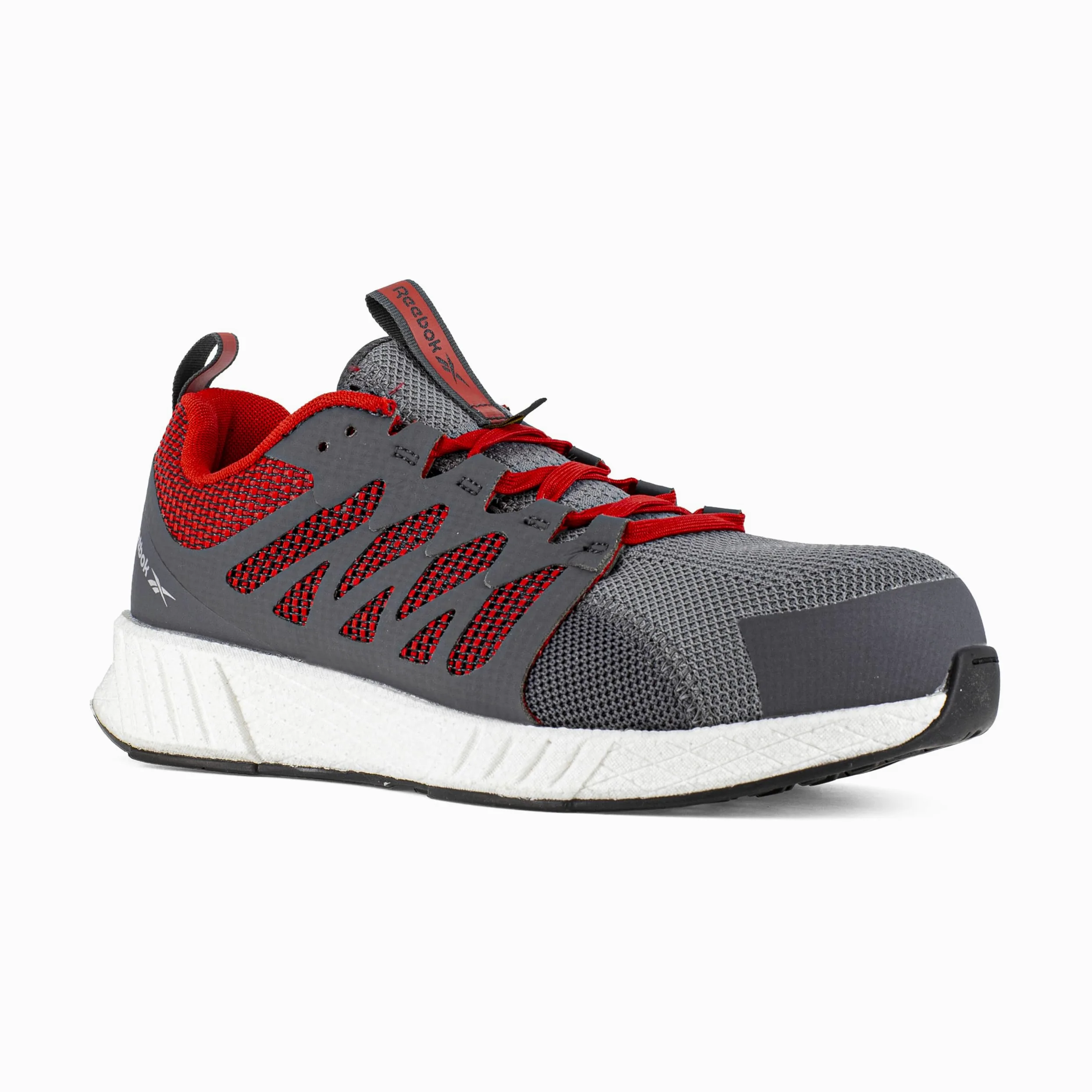 Reebok - Chaussures de sécurité Basses Grise et Rouge en Maille Nylon embout Composite S1P SRC ESD 41 Gris/Rouge