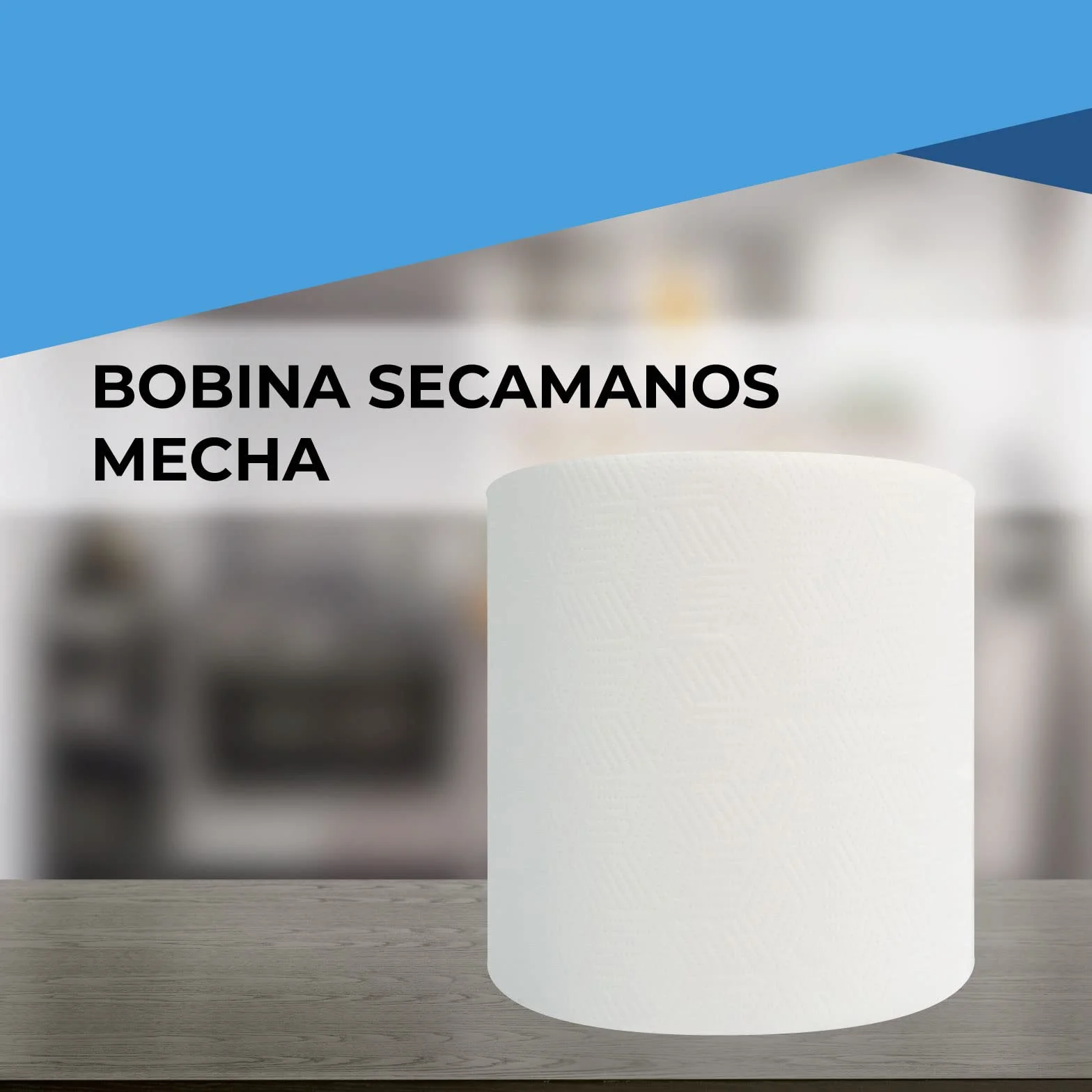 Práctiko Bobinas de Papel Industrial Blanco 3,6 kg Pasta Virgen 100% Acabado Laminado
