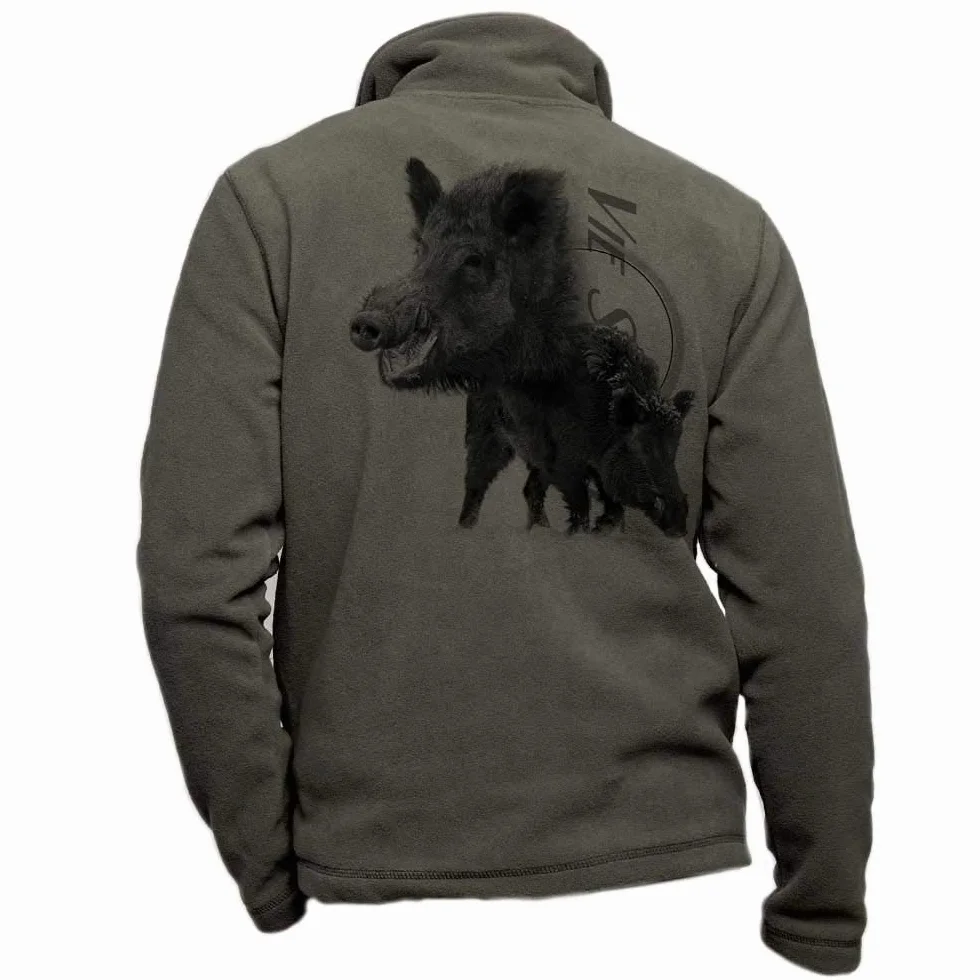 Chaqueta polar jabalí - ropa de caza personalizada