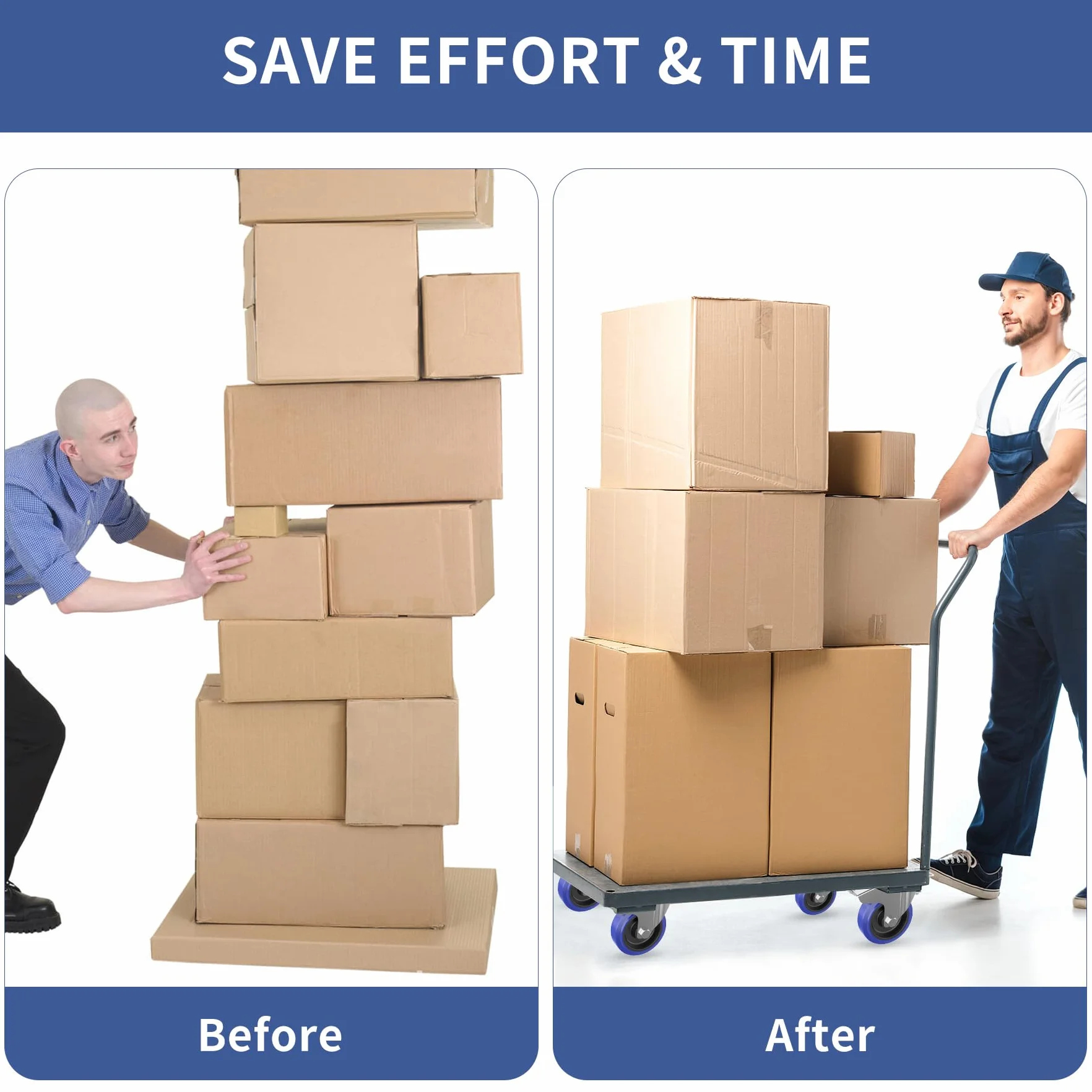 Forever Speed Ruedas de Transporte con Freno 100mm 200kg Galvanizado Industrial