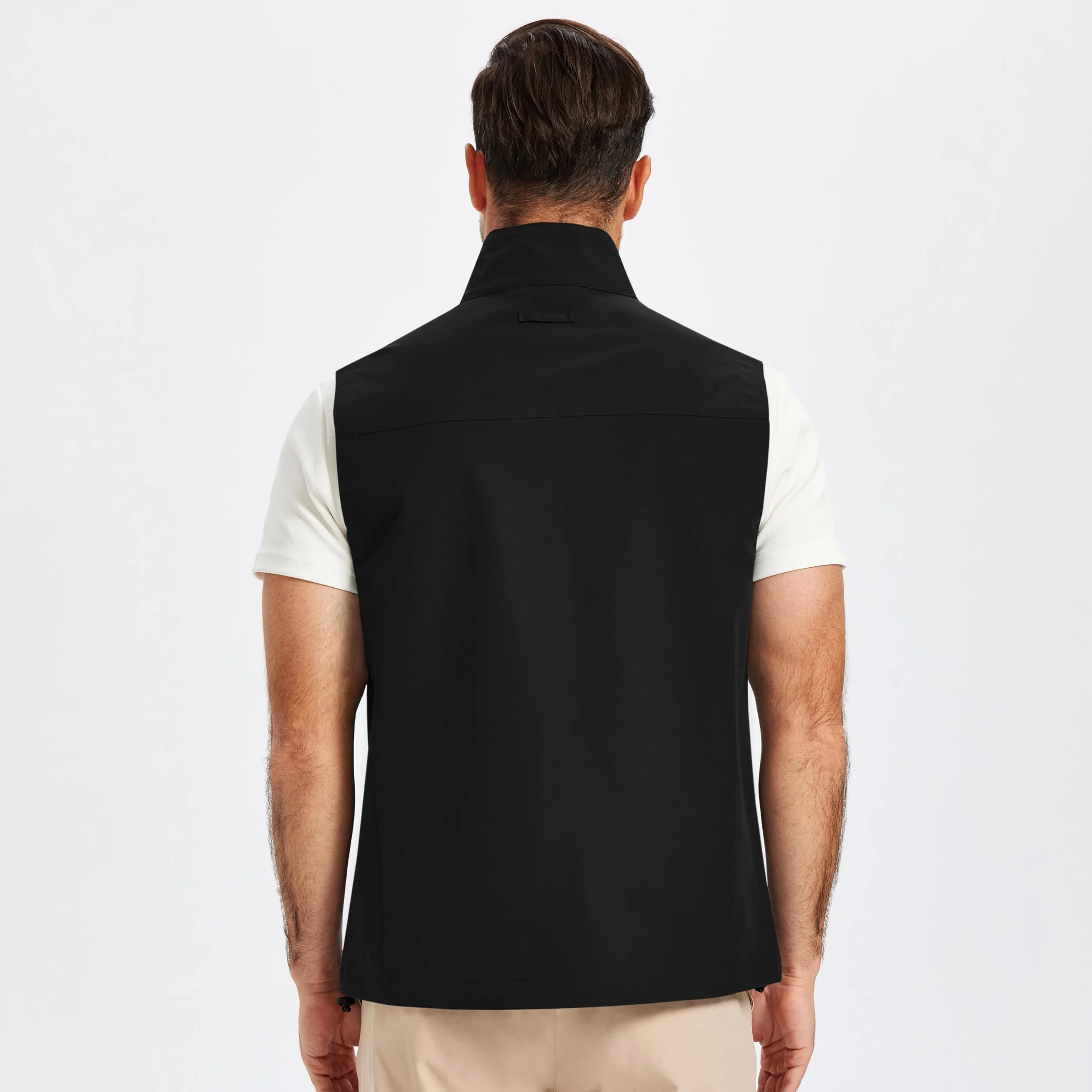 MoFiz Hombre Chaleco Softshell Cortavientos Ultraligero de Ciclismo Exteriores con Bolsillos Cremallera
