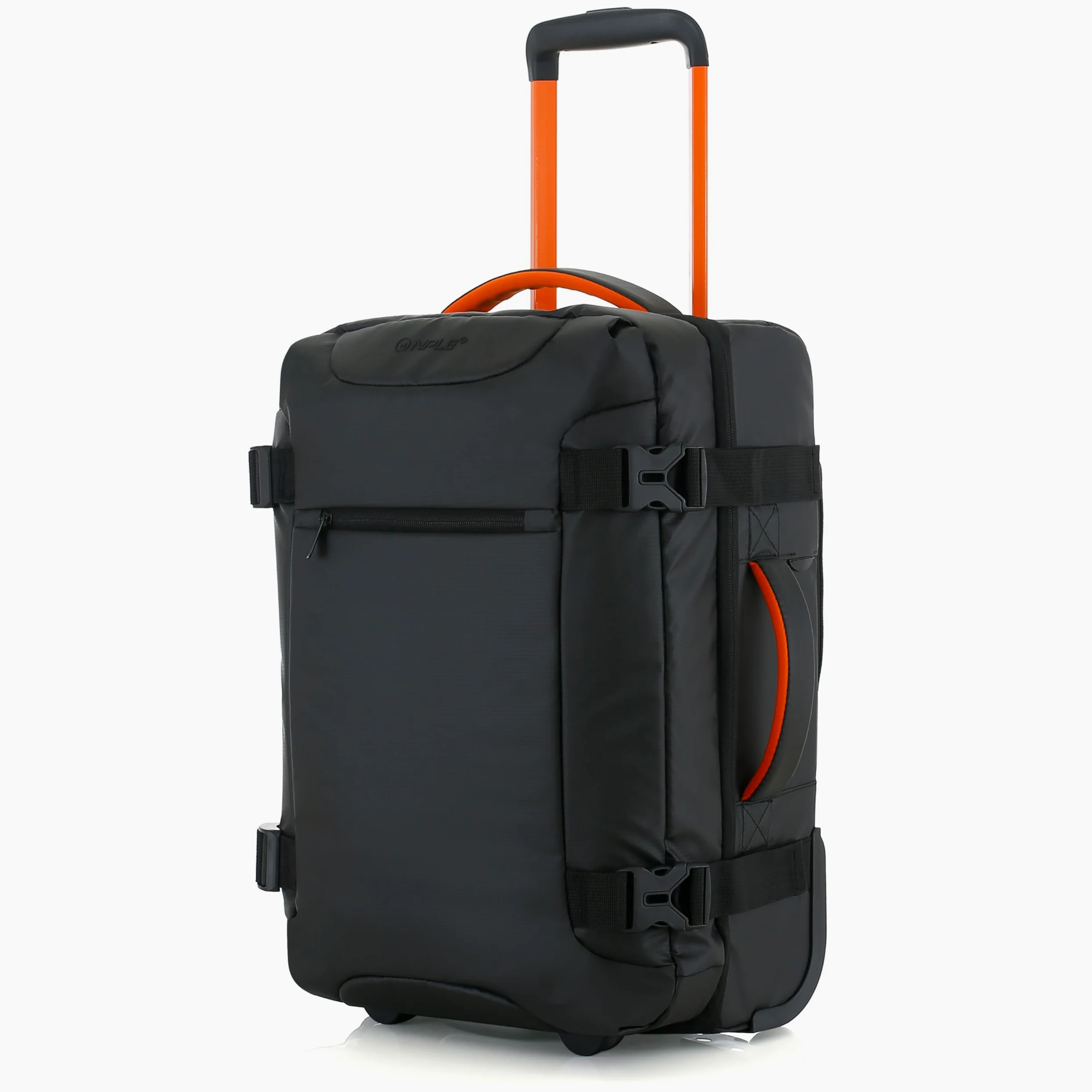 Mochila trolley híbrida de viaje, equipaje de mano, convertible mochila/maleta, negro, poliéster, 55 x 35 x 20 cm, con ruedas deslizantes y cierre TSA, Equipaje de mano 55 x 35 x 20 cm, Black
