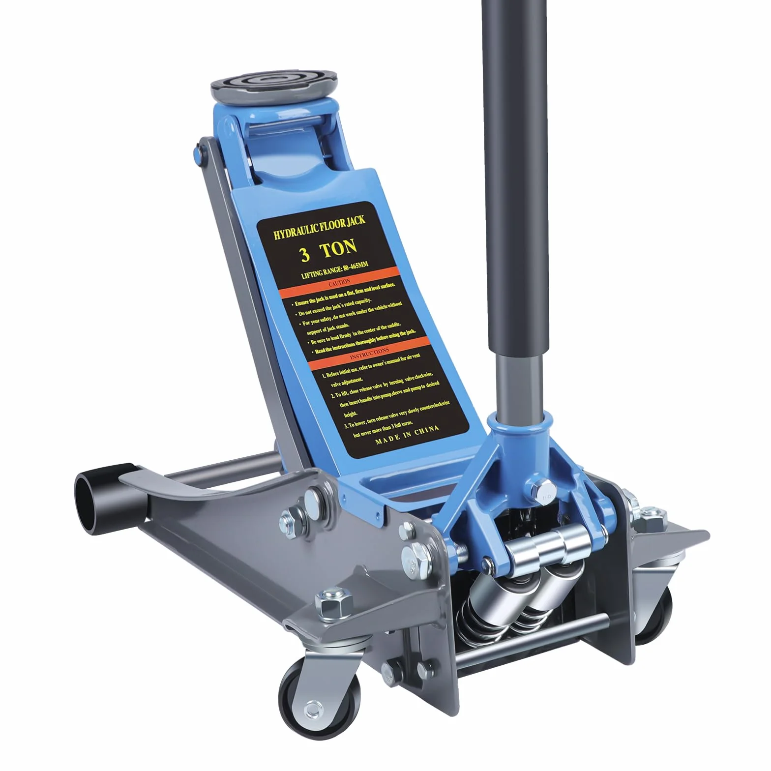 LARBANKE Gato hidráulico de perfil bajo 3 toneladas aluminio acero bomba doble elevación rápida 2993,7 kg