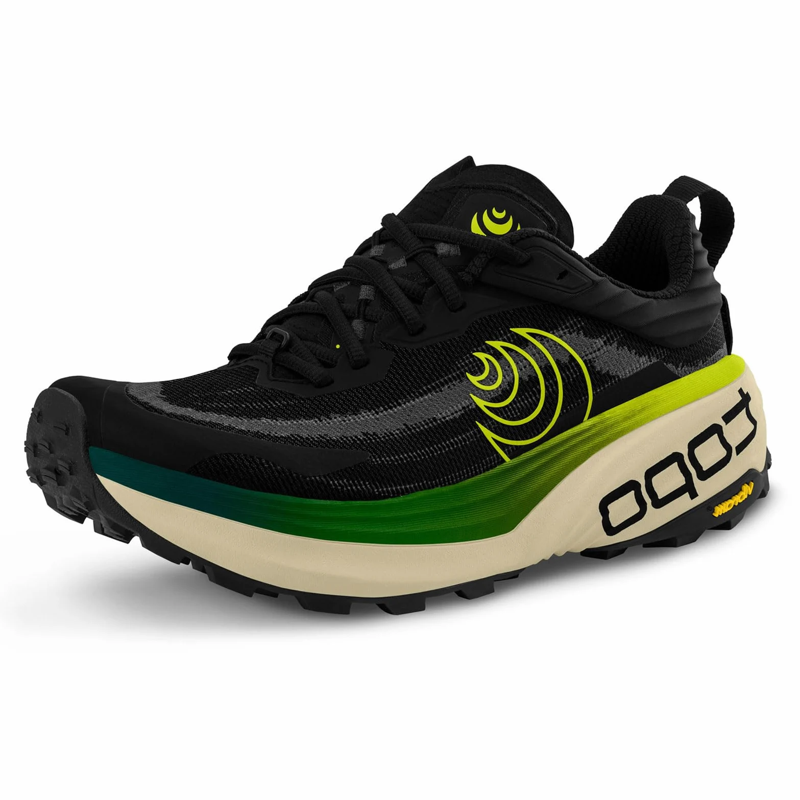 Topo Athletic Vista Zapatillas para Correr Zapatilla Trail Hombres Negro - Black/Lime 42,5