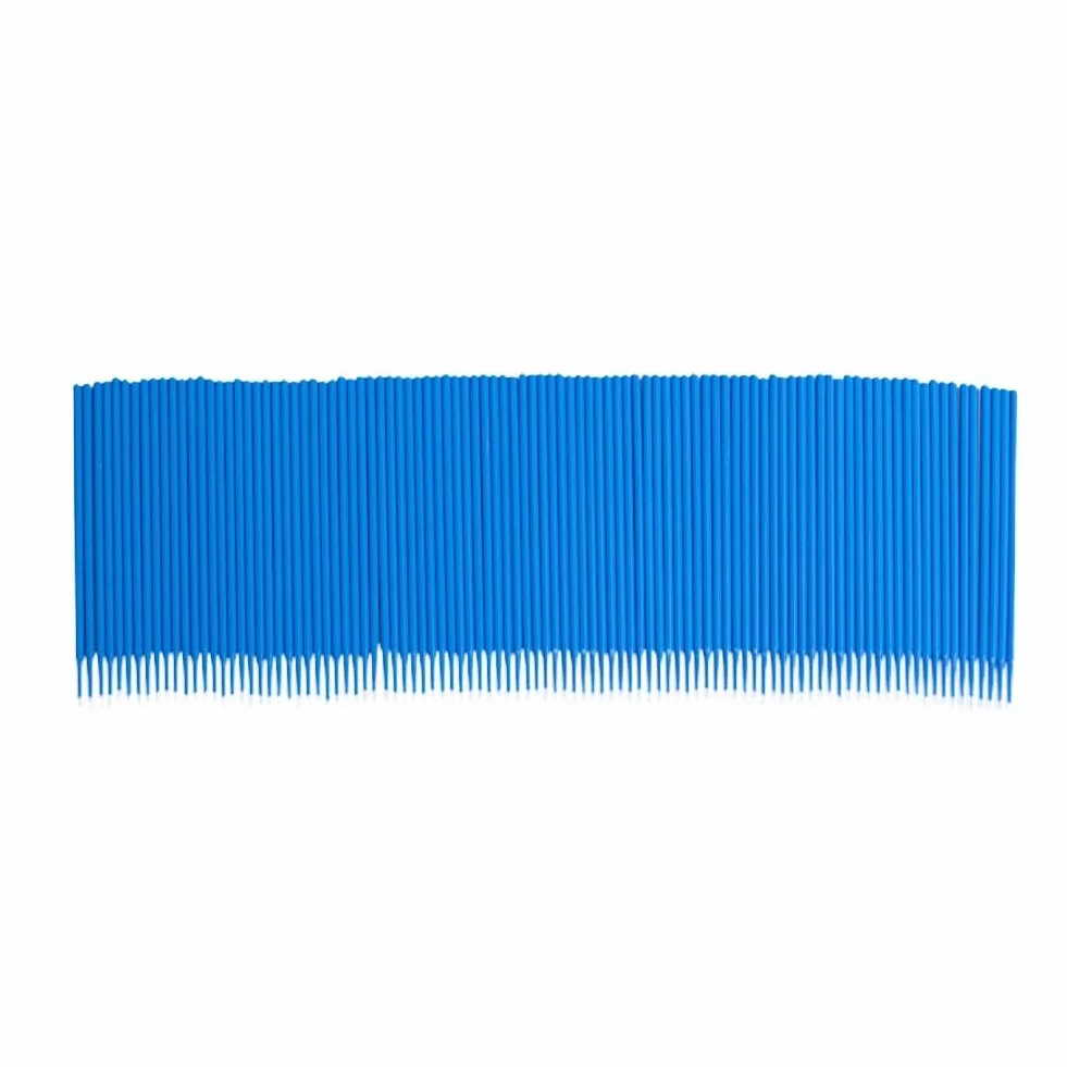 Pinceles de pintura 100pcs Aplicadores dentales con fibras de pelusa para retoque (azul)