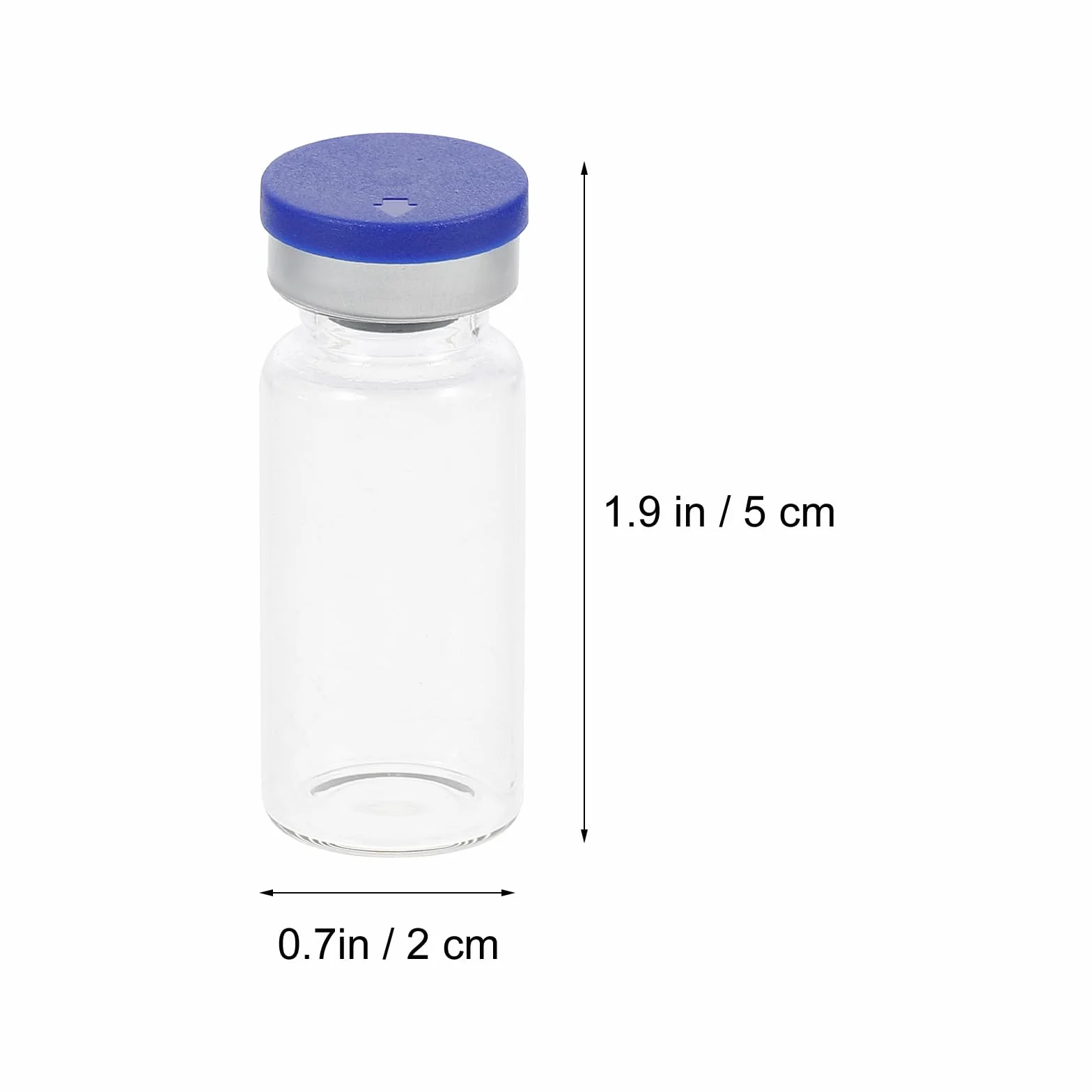 Cabilock Botellas Rellenables 10 ml 100 Frascos de Vidrio Transparente para Muestras y Almacenamiento