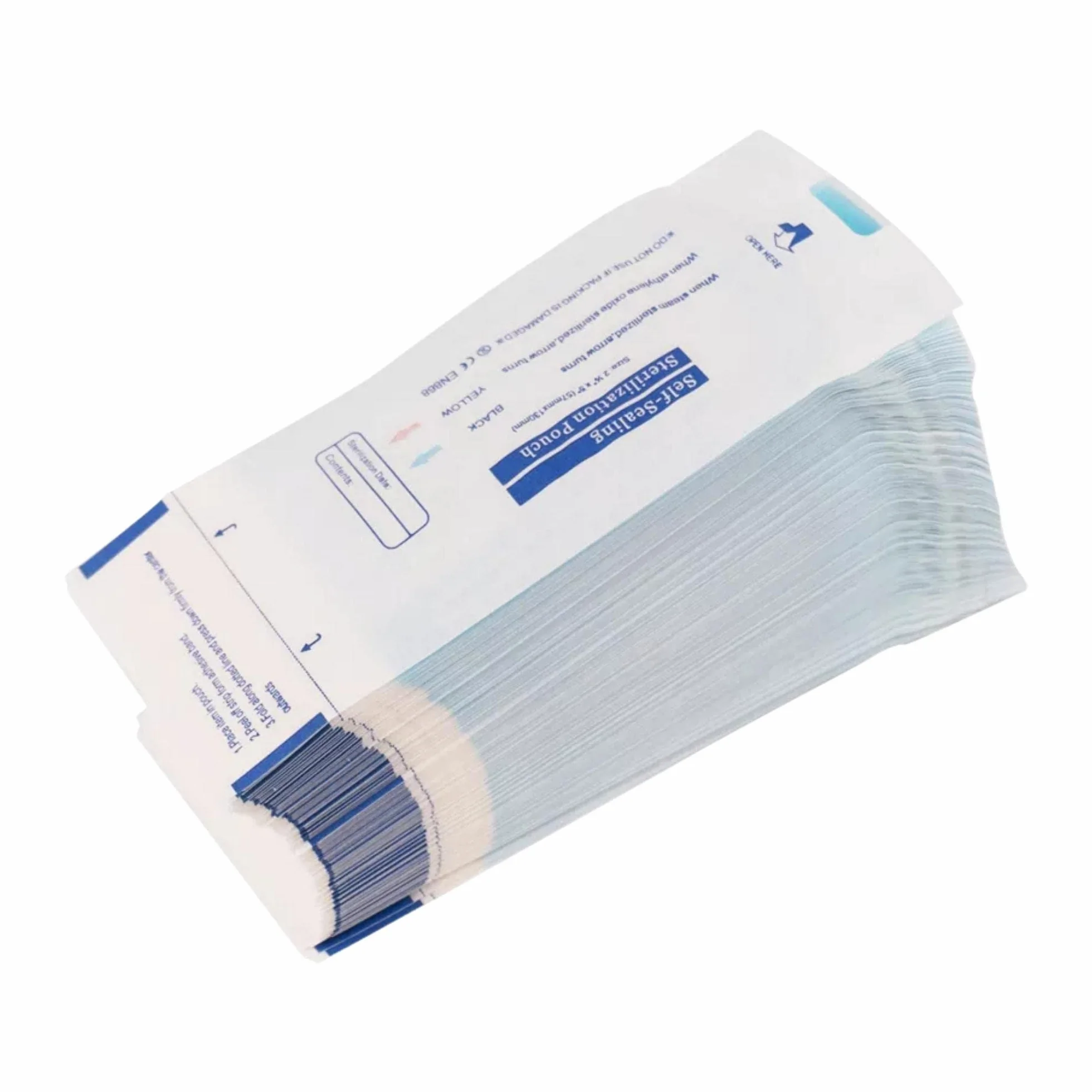 Bolsas de Esterilización Autoadhesivas 200 uds 90x260mm para Herramientas Dentales Tatuajes Manicura