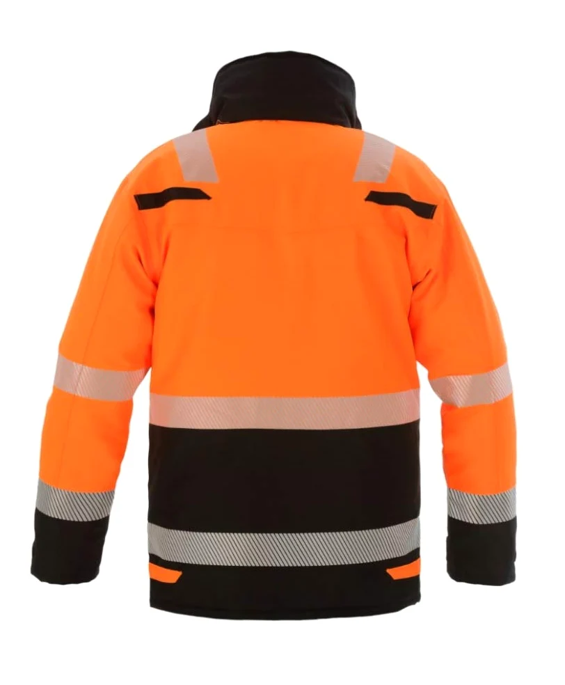 072395OB Urbar RS Line Parka de forro fijo, 100% poliéster, tamaño grande, color naranja/negro