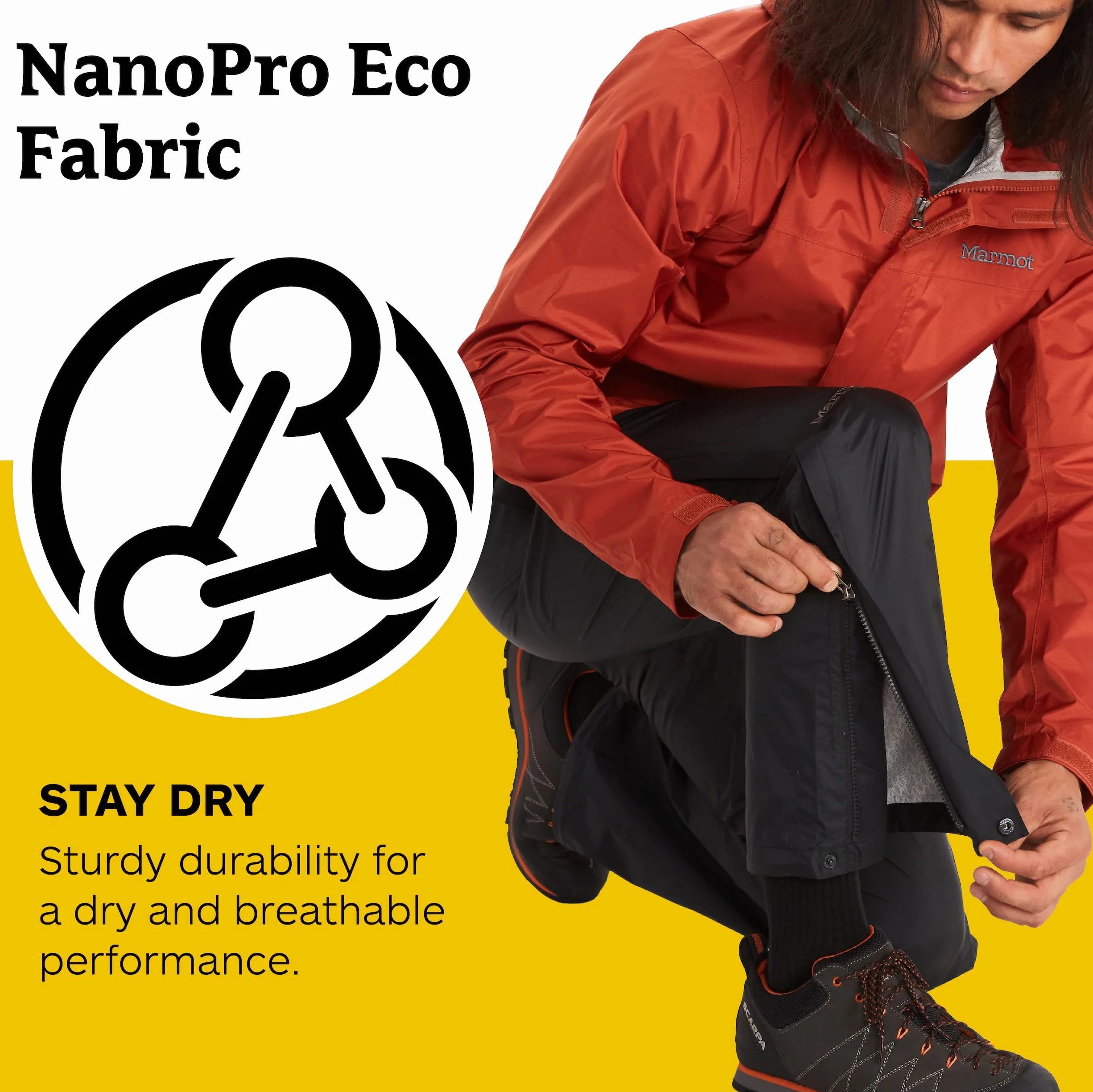 Marmot Precip Eco Full Zip Pant Waterproof Trousers Hombre