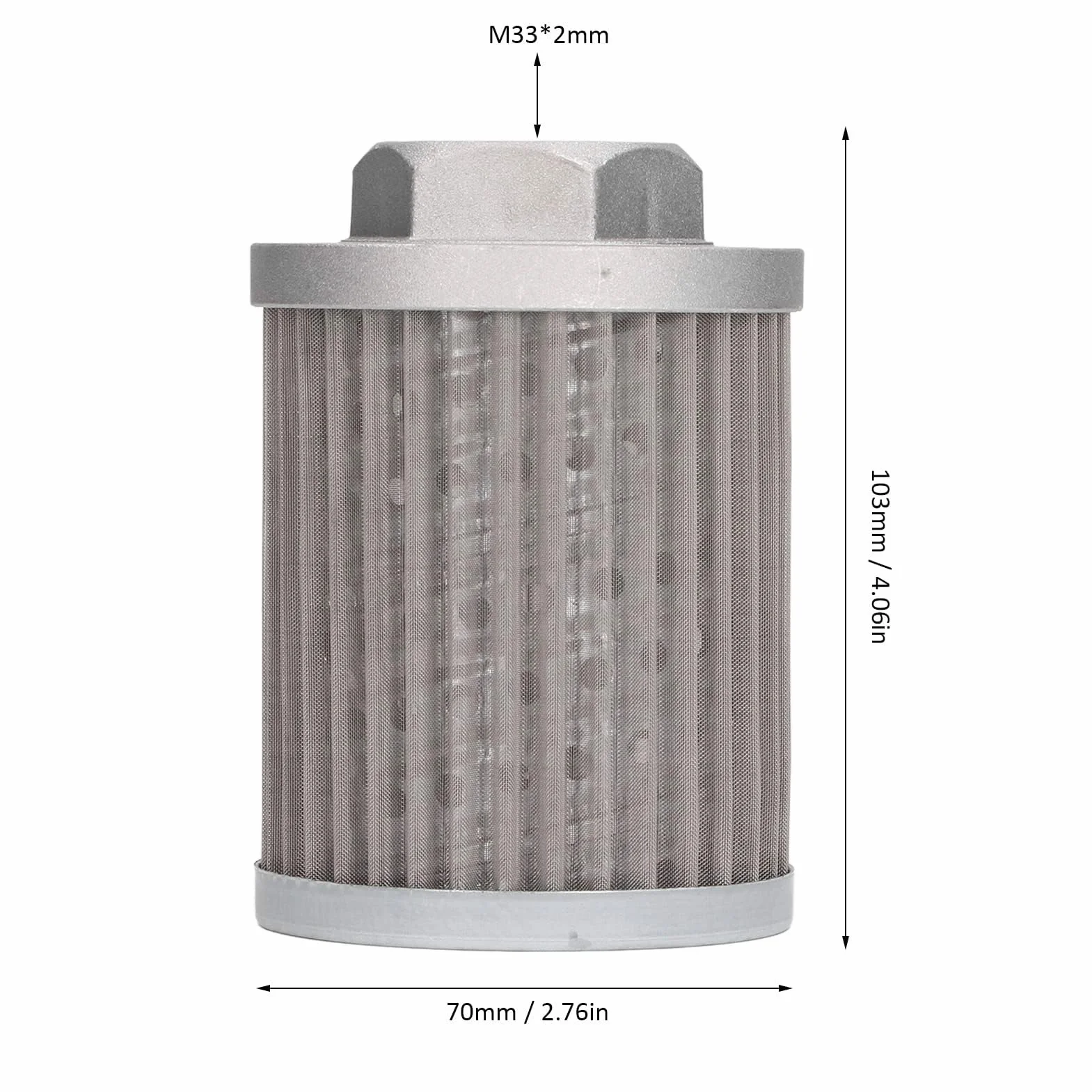Filtro de aceite de succión hidráulica, colador hidráulico Núcleo de repuesto de acero inoxidable