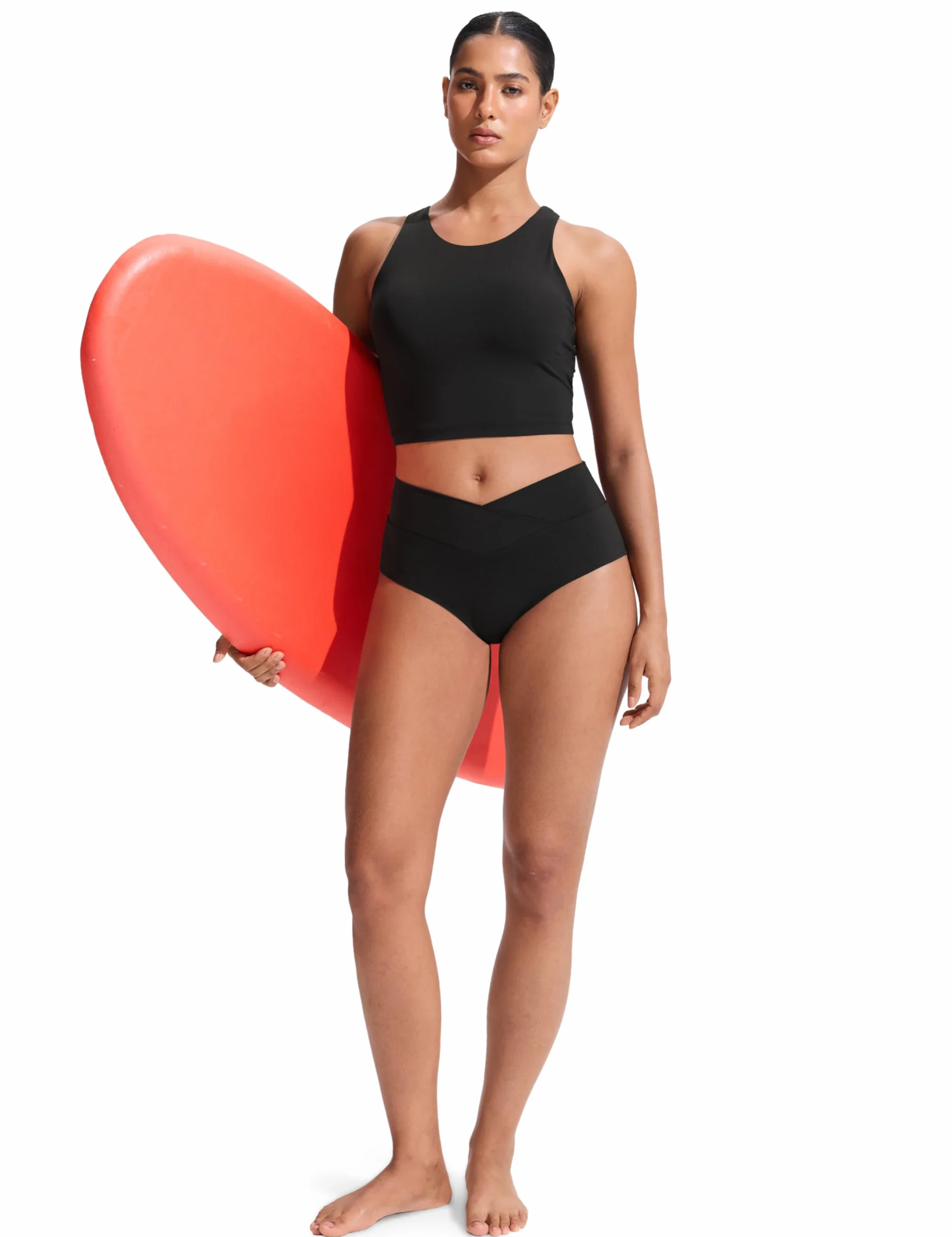 Braga de Bikini para Mujer Corte en V Cintura Alta Frente Cruzado CRZ YOGA