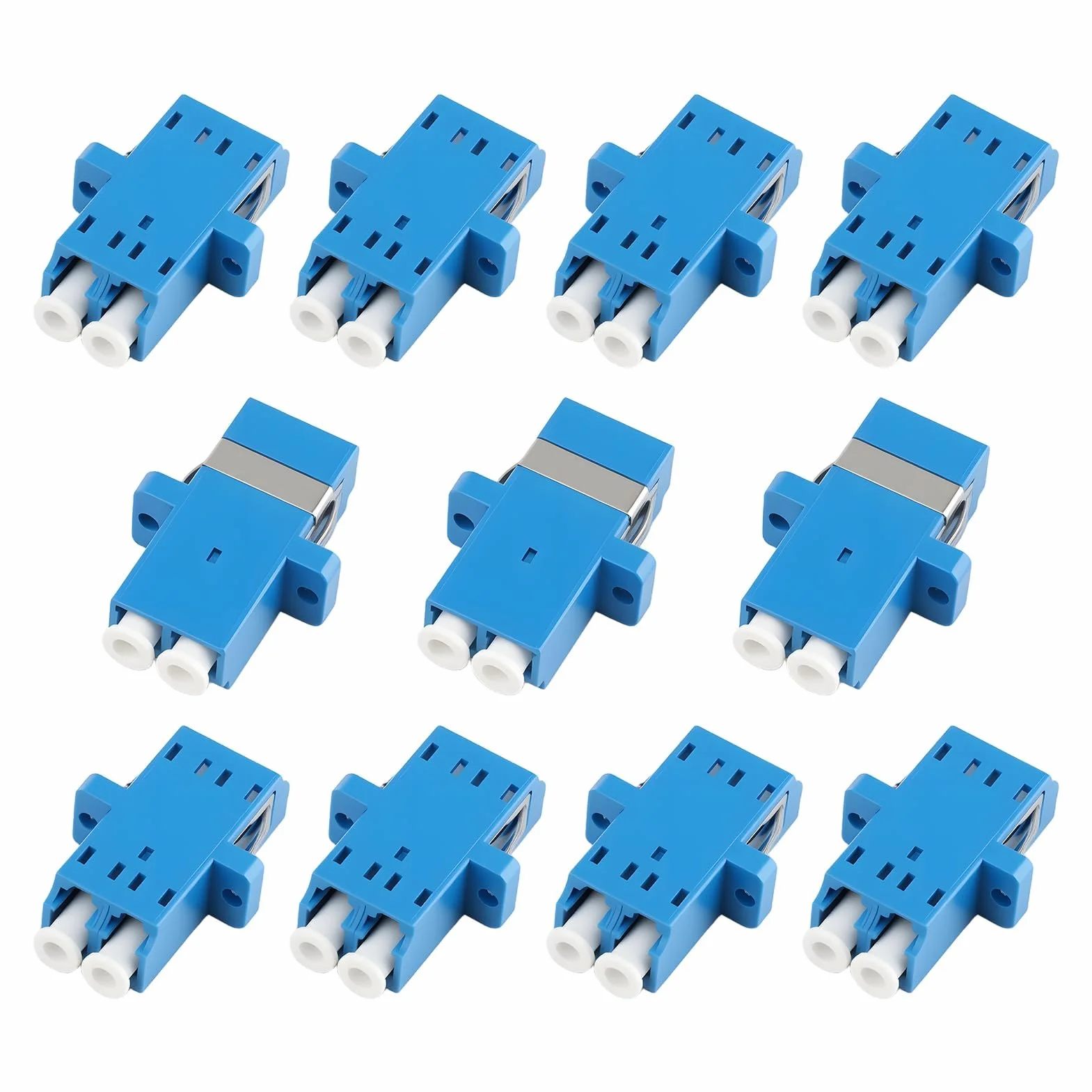 Conector de fibra óptica LC-LC dúplex monomodo UPC acoplador 10 unidades para FTTH