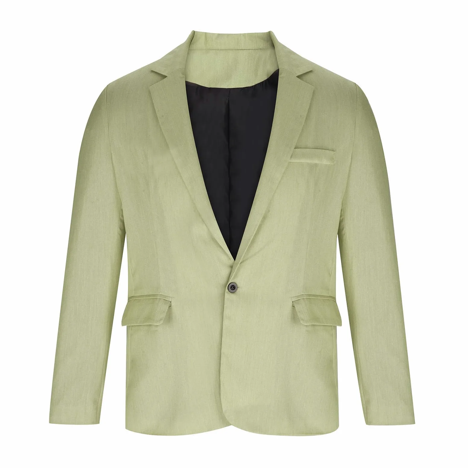Genérico Americana Hombre Casual, Chaqueta Deportiva Informal para Hombre, Elegante Blazer De Un Botón, Chaqueta Ligera De Ocio con Bolsillo, Corte Entallado Liso, M