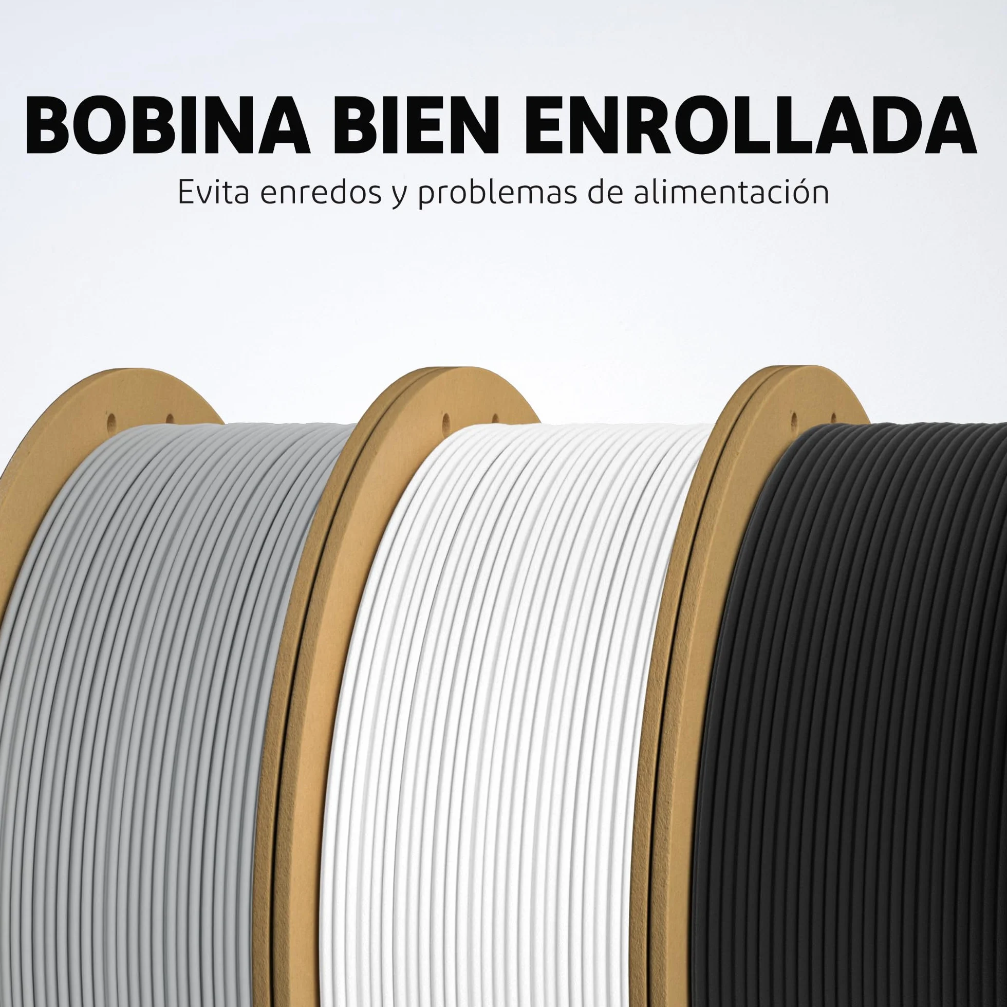ELEGOO Filamento PLA MATE 1.75mm 1KG Beige para Impresora 3D Precisión Dimensional +/- 0.02mm