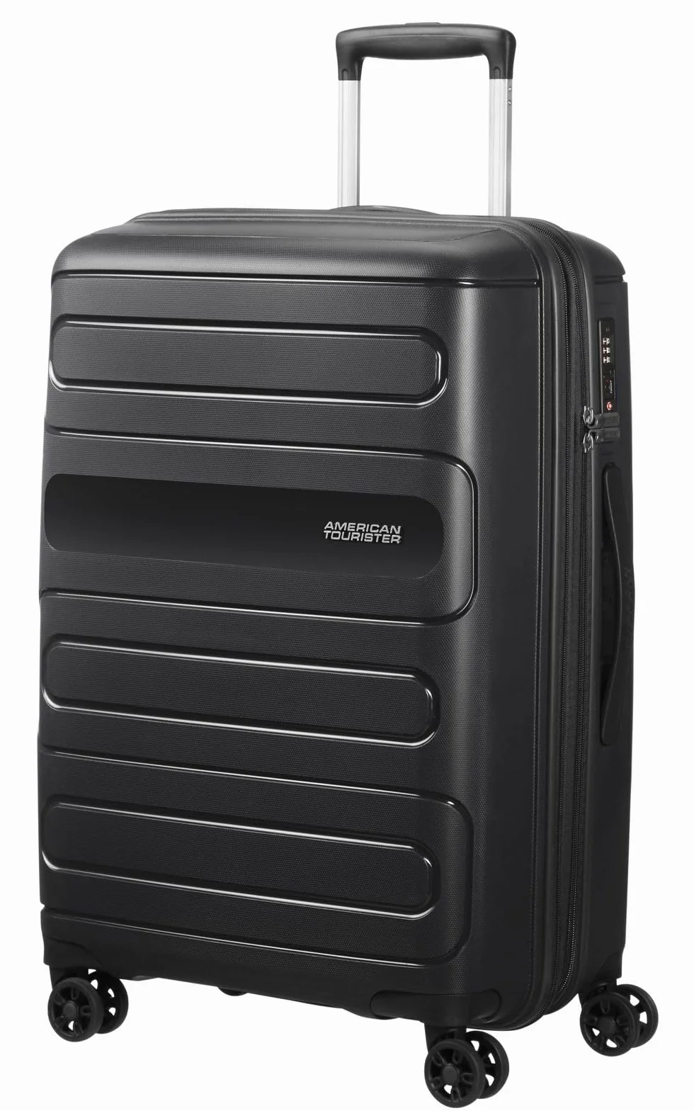 American Tourister Sunide - Spinner M Extensible Valisene Bleu, Noir (Negro), Spinner M (67.5 cm - 83.5 L), Spinner M Extensible (67.5 cm - 83.5 L)