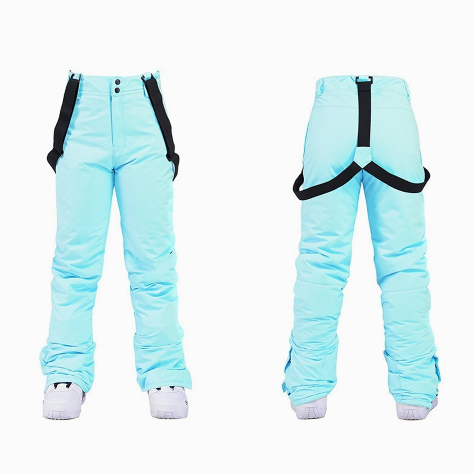 Generisch Chaqueta de esquí y pantalones de esquí para mujer, juego de 2 piezas, traje de nieve, impermeable, cálido, chaqueta de invierno con capucha, traje de esquí para esquiar, snowboard, chaqueta