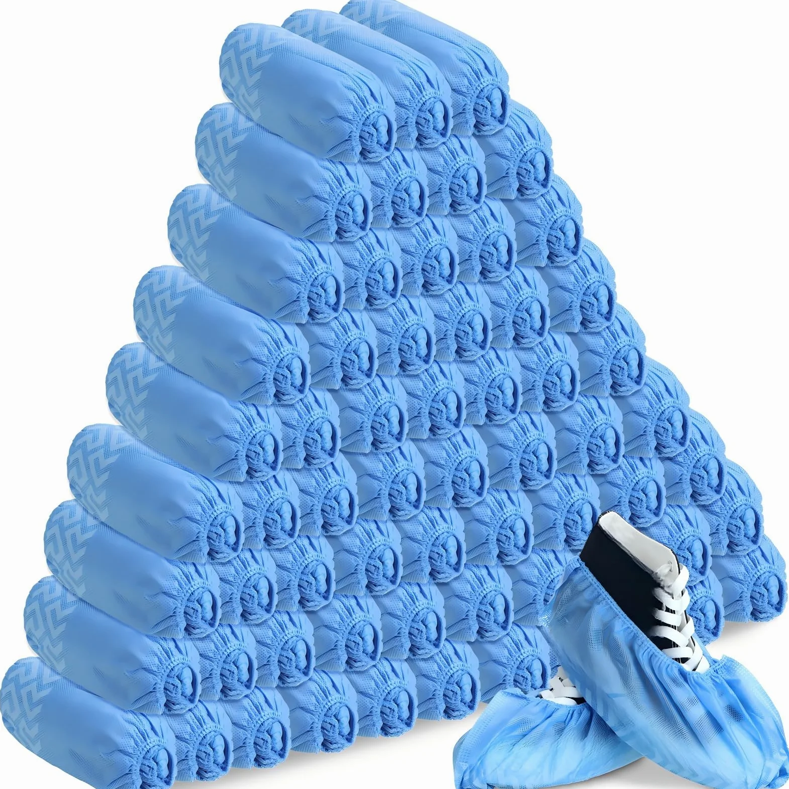 600 fundas desechables para zapatos para botas antideslizantes gruesas y extra para zapatos, fundas duraderas para botas para hombres y mujeres, prácticamente la mayoría de zapatos, color azul