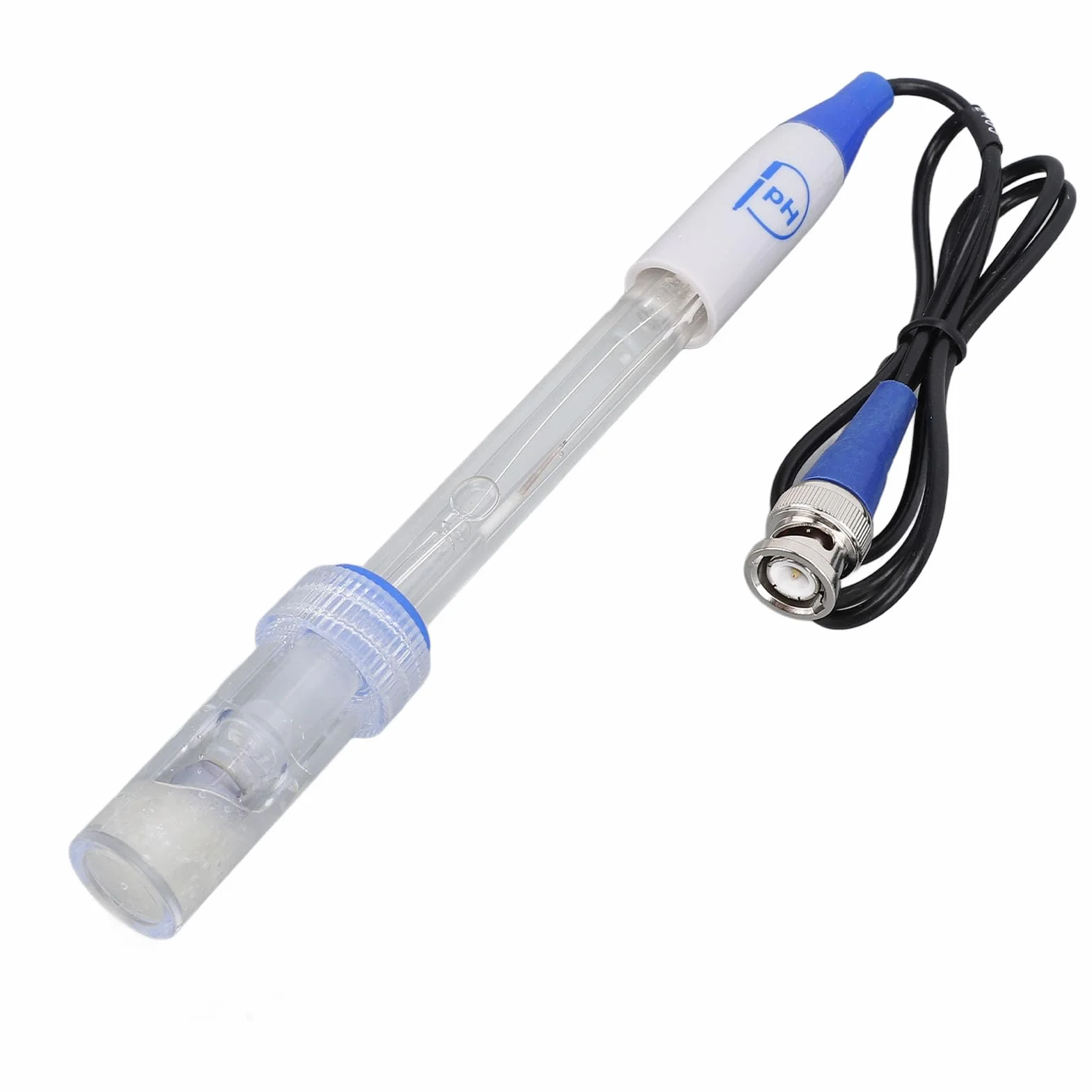 Electrodo de pH 0-14, Sonda BNC, Respuesta Rápida para Laboratorio