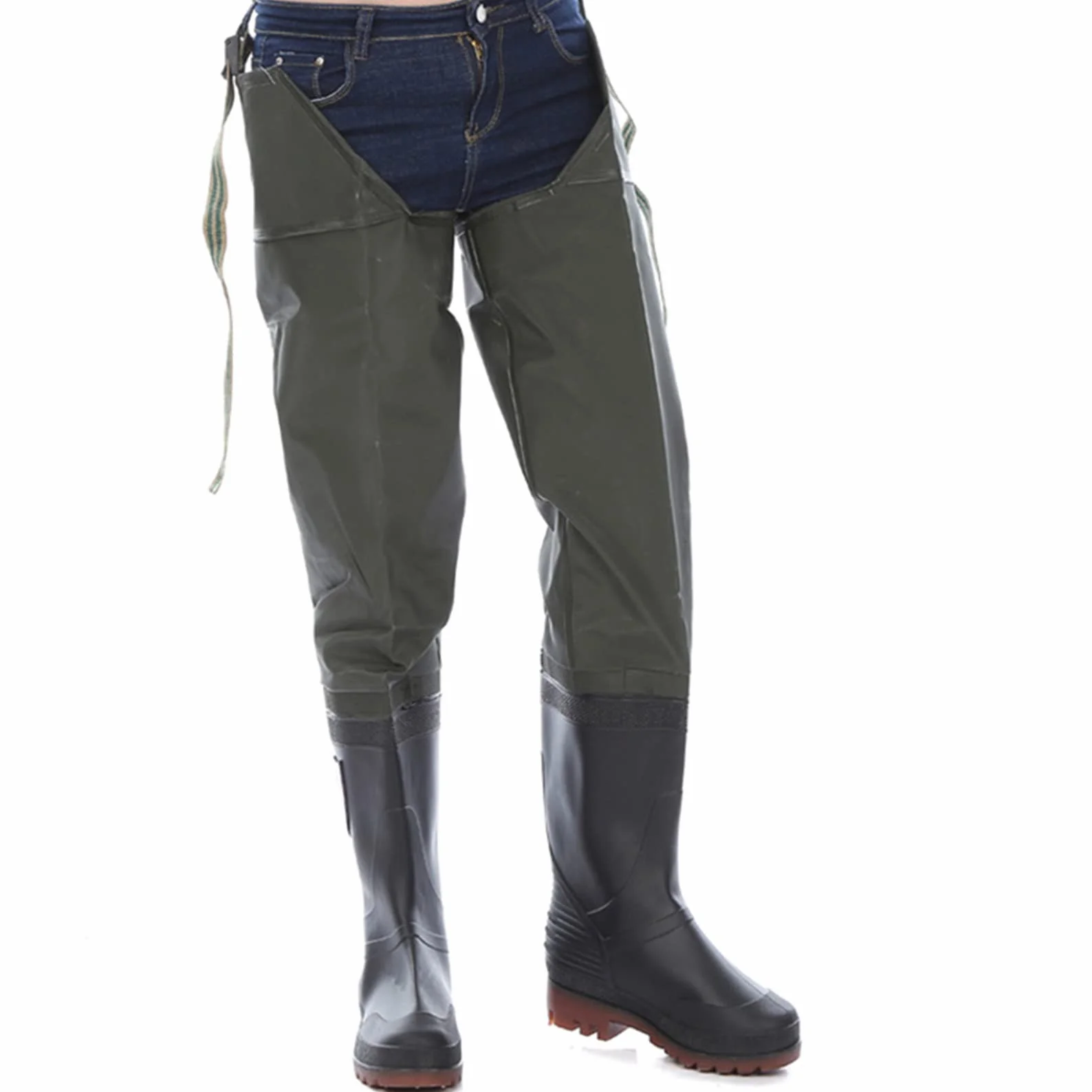Pantalones De Pesca Impermeables De Punto para Hombre, Zapatos De Agua hasta La Rodilla, Pantalones De Pierna De PVC, Botas De Pesca Antideslizantes para Exteriores, Botas De Pesca