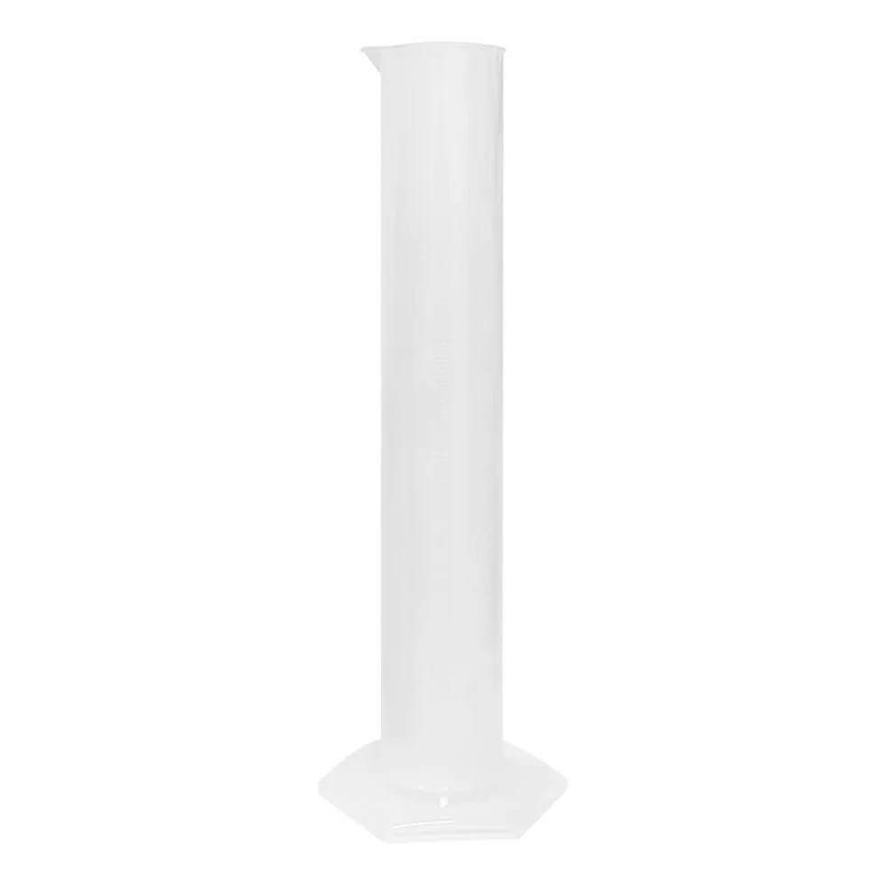 Plástico Graduado Transparente Tubo de Ensayo con Fondo Hexagonal 500 ml Herramienta de Laboratorio