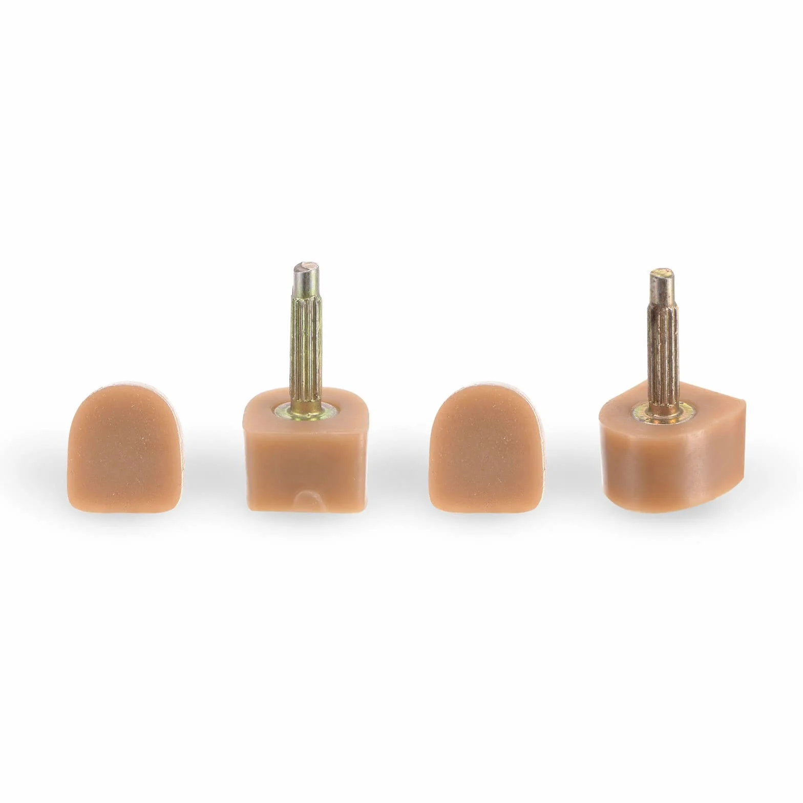 sourcing map Tapas de Tacón Alto de TPU para Mujer 5 Pares, Clavijas de Tacón Alto Zapato de 2,4mm, Tapones de Reemplazo en Forma de U 10x9mm para Reparación Zapatos, Beige
