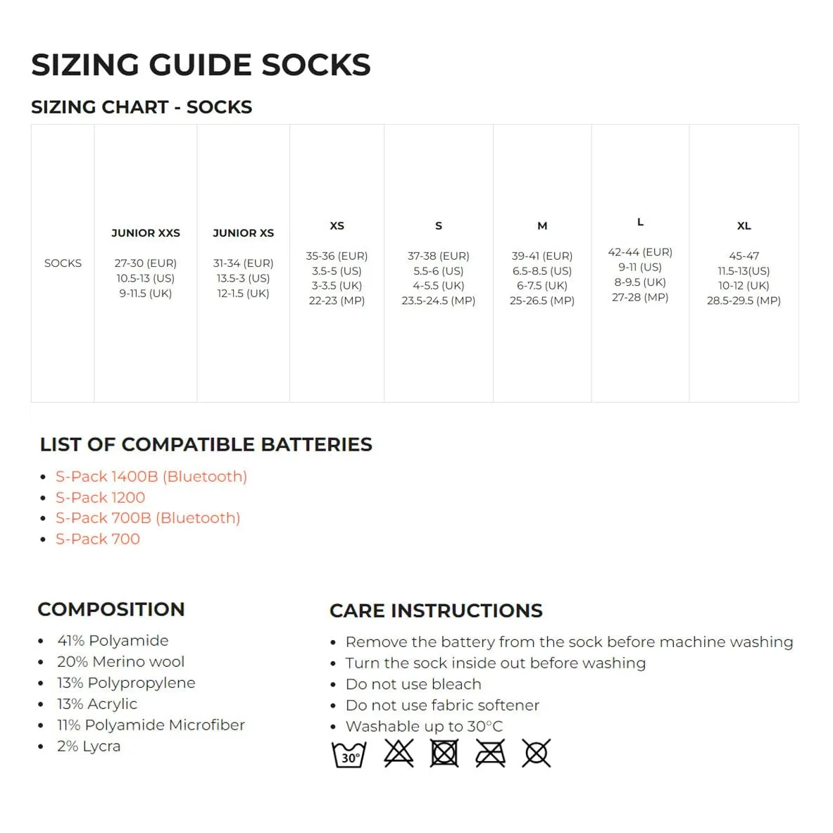 Therm-ic PowerSocks Heat Fusion - Calcetines térmicos sin batería (talla: 45.0-47.0, negro)