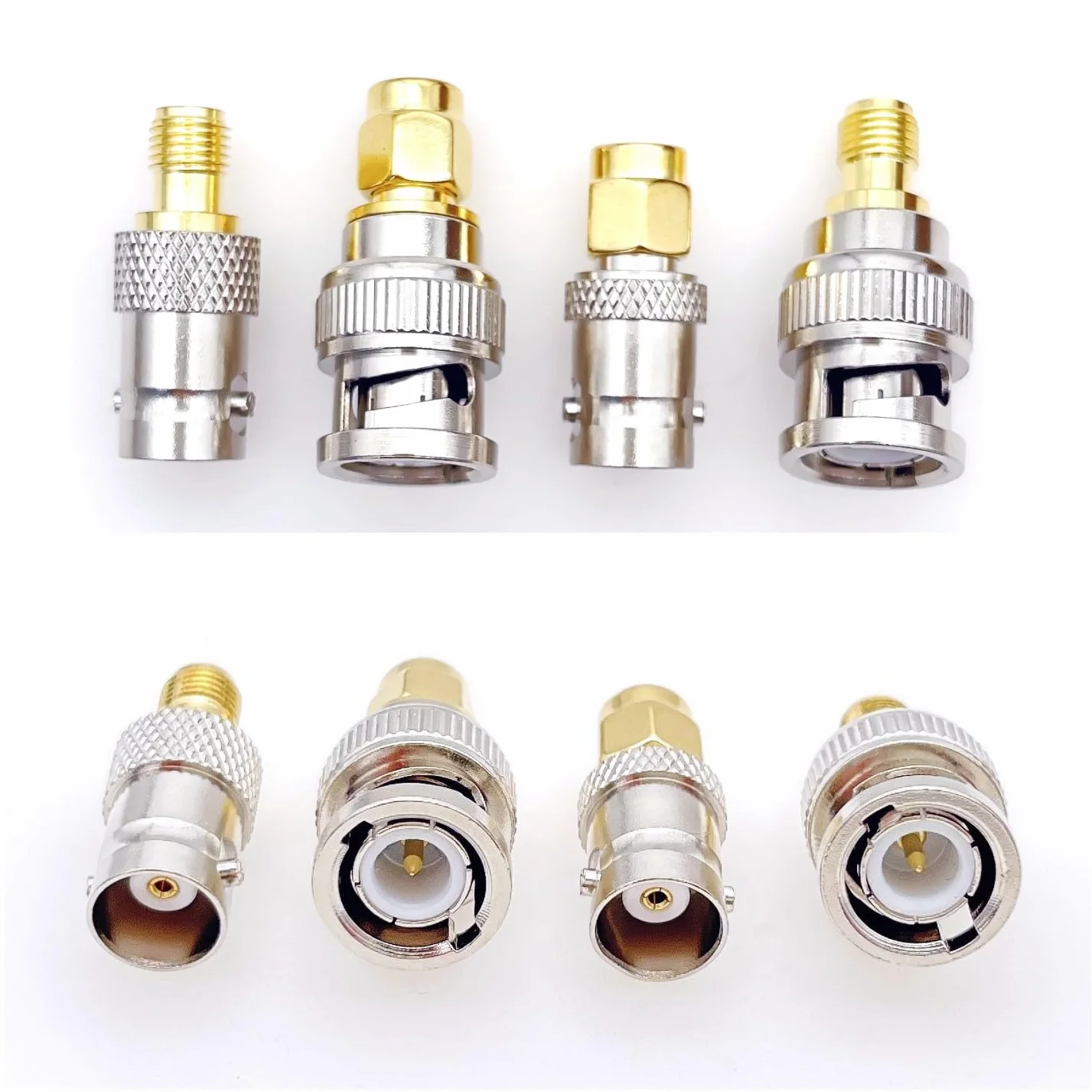 JZK Juego de 4 Conectores coaxiales SMA Macho Hembra a Adaptador BNC