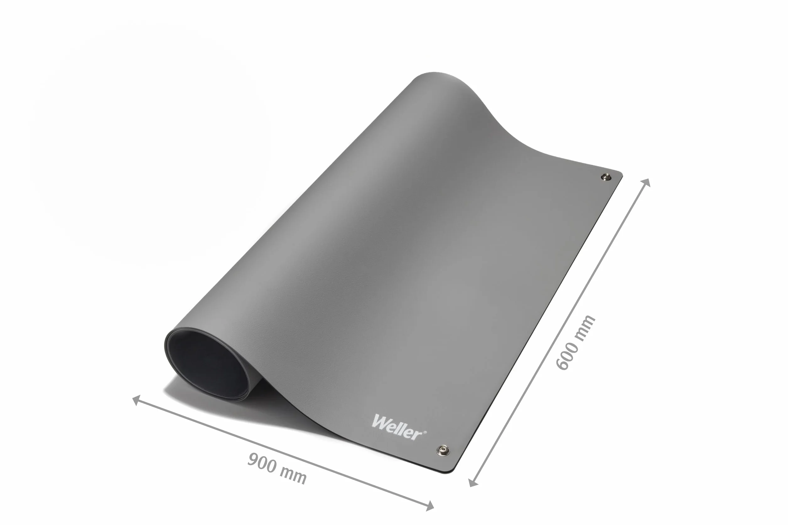 Weller Set de Soldadura de Sobremesa Antiestática ESD 600 x 900 mm Gris con Pulsera y Cable en Espiral