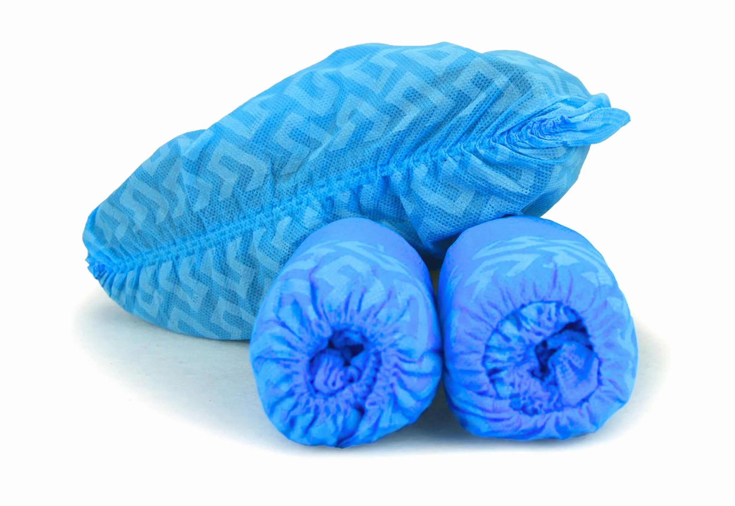 Paquete de 100 fundas desechables para botas y zapatos, duraderas, resistentes al agua, antideslizantes, no tóxicas, reciclables, azules, elásticas, se adaptan hasta la talla 11 de hombre de EE. UU.