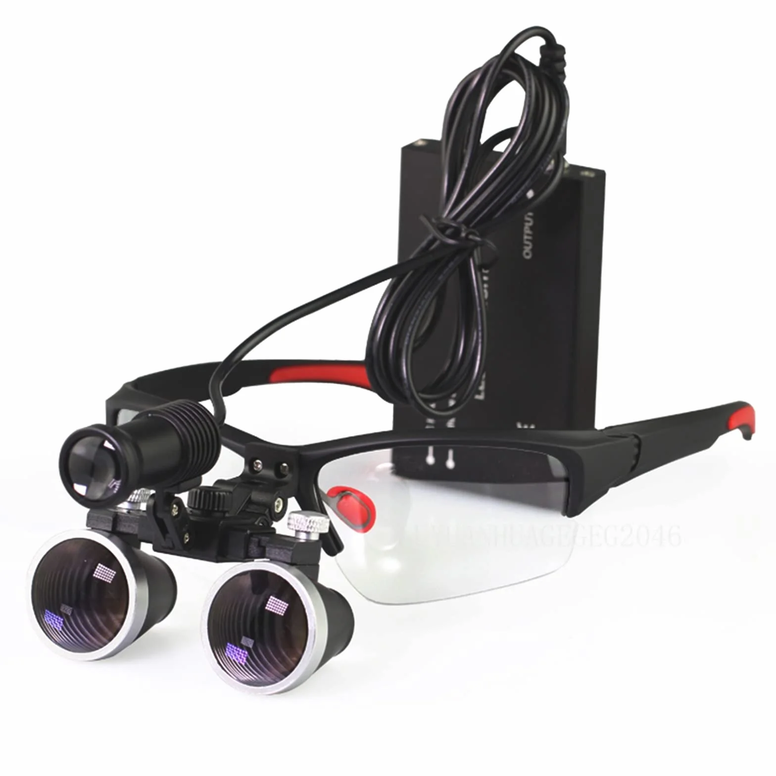 Lupa quirúrgica dental binocular 2.5X 3.5X con luz LED Diadema Ajuste bidireccional